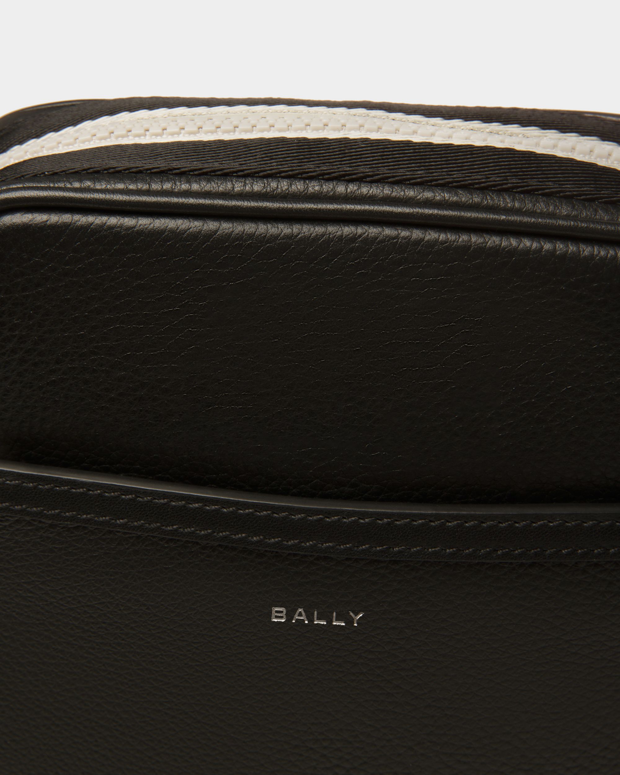 Ribbon Crossbody Bag In Black Leather - Men's - Bally - 05