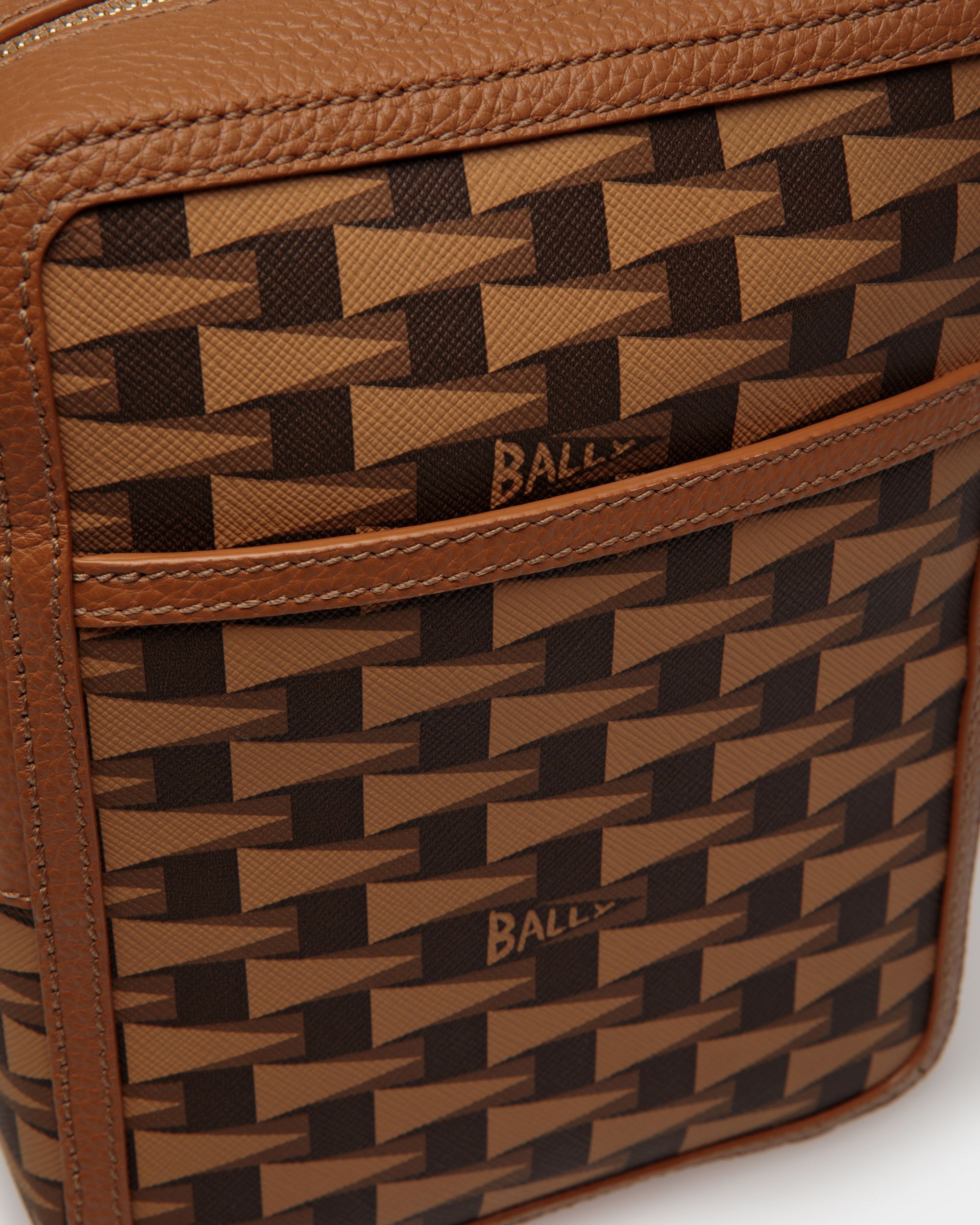 Pennant Crossbody Bag In Desert TPU - Men's - Bally - 05