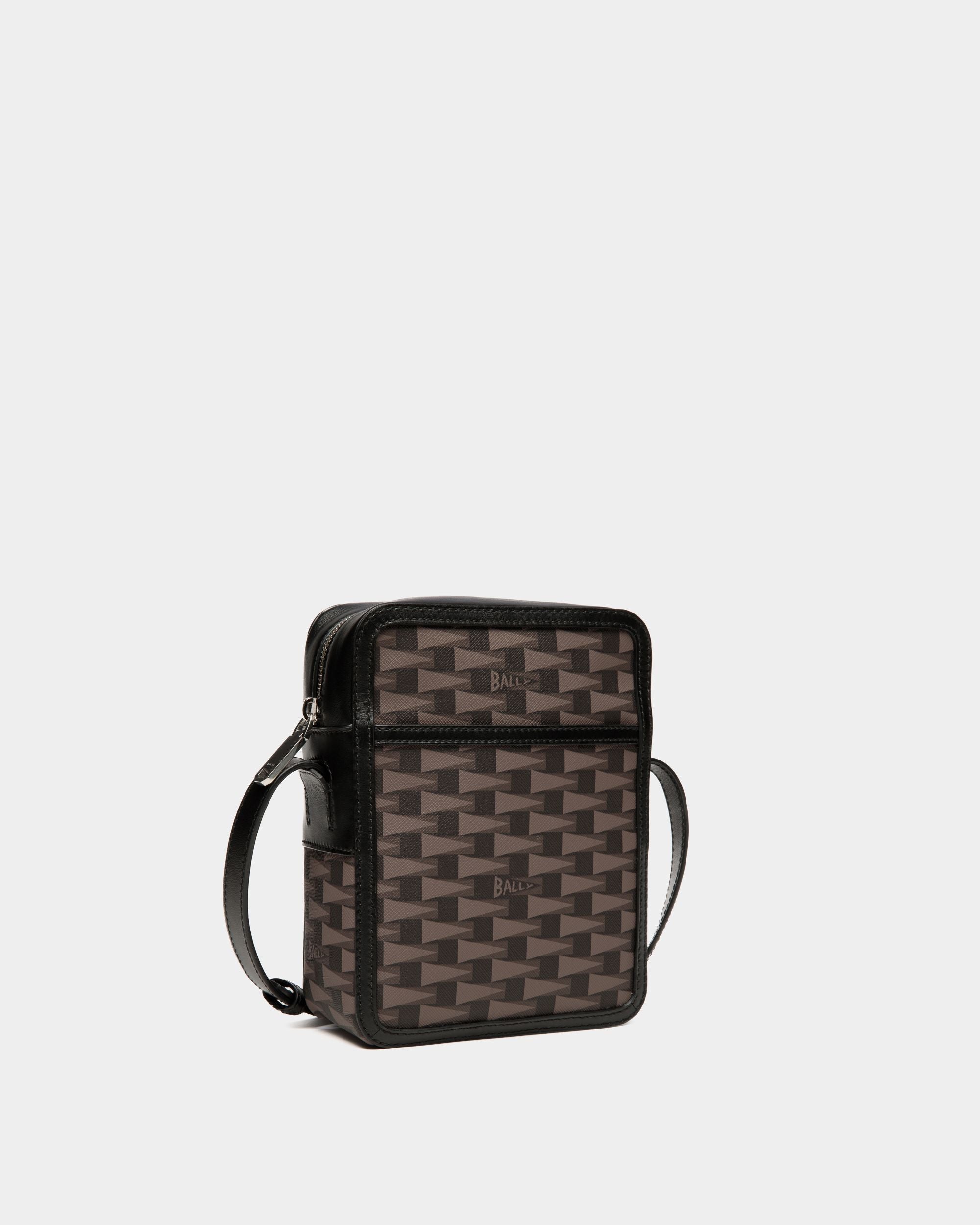 Pennant Crossbody Bag in Black Pennant Motif - Men's - Bally - 03
