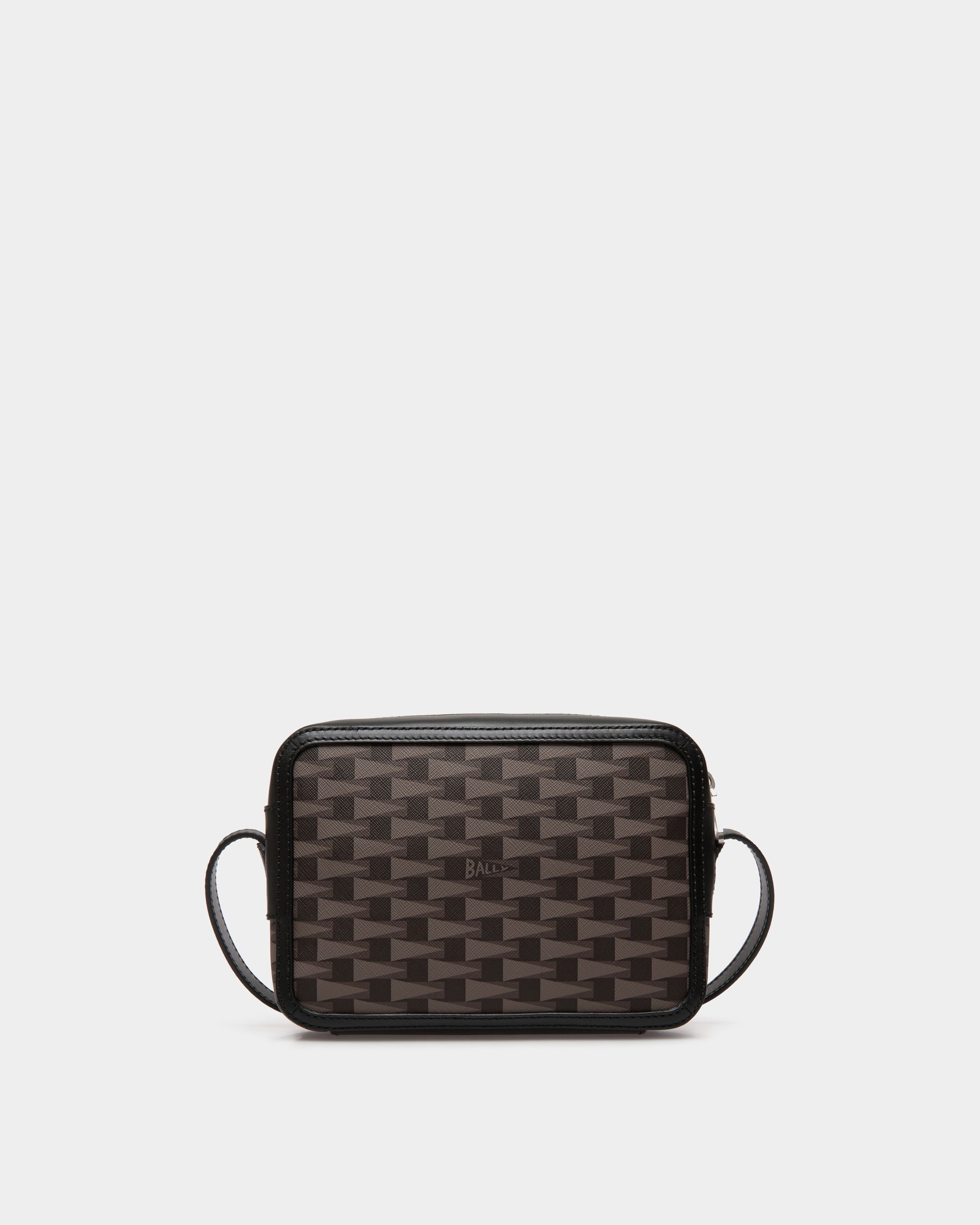 Pennant Crossbody Bag in Black Pennant Motif - Men's - Bally - 02