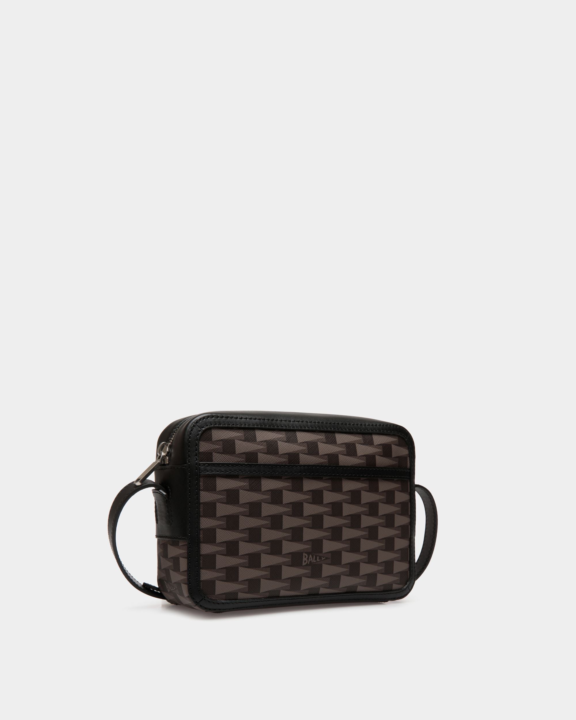 Pennant Crossbody Bag in Black Pennant Motif - Men's - Bally - 03