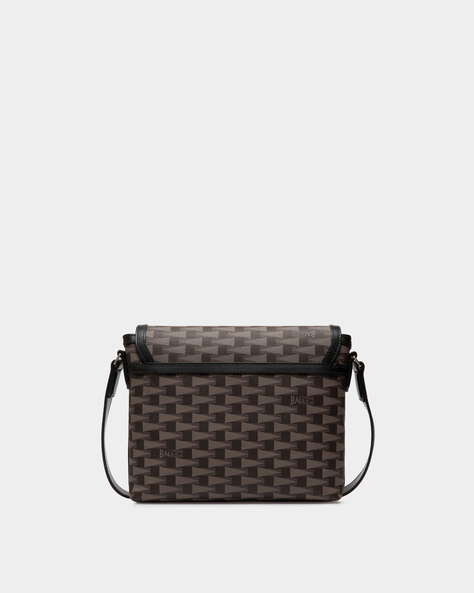 Pennant Crossbody Bag in Black Pennant Motif - Men's - Bally - 02