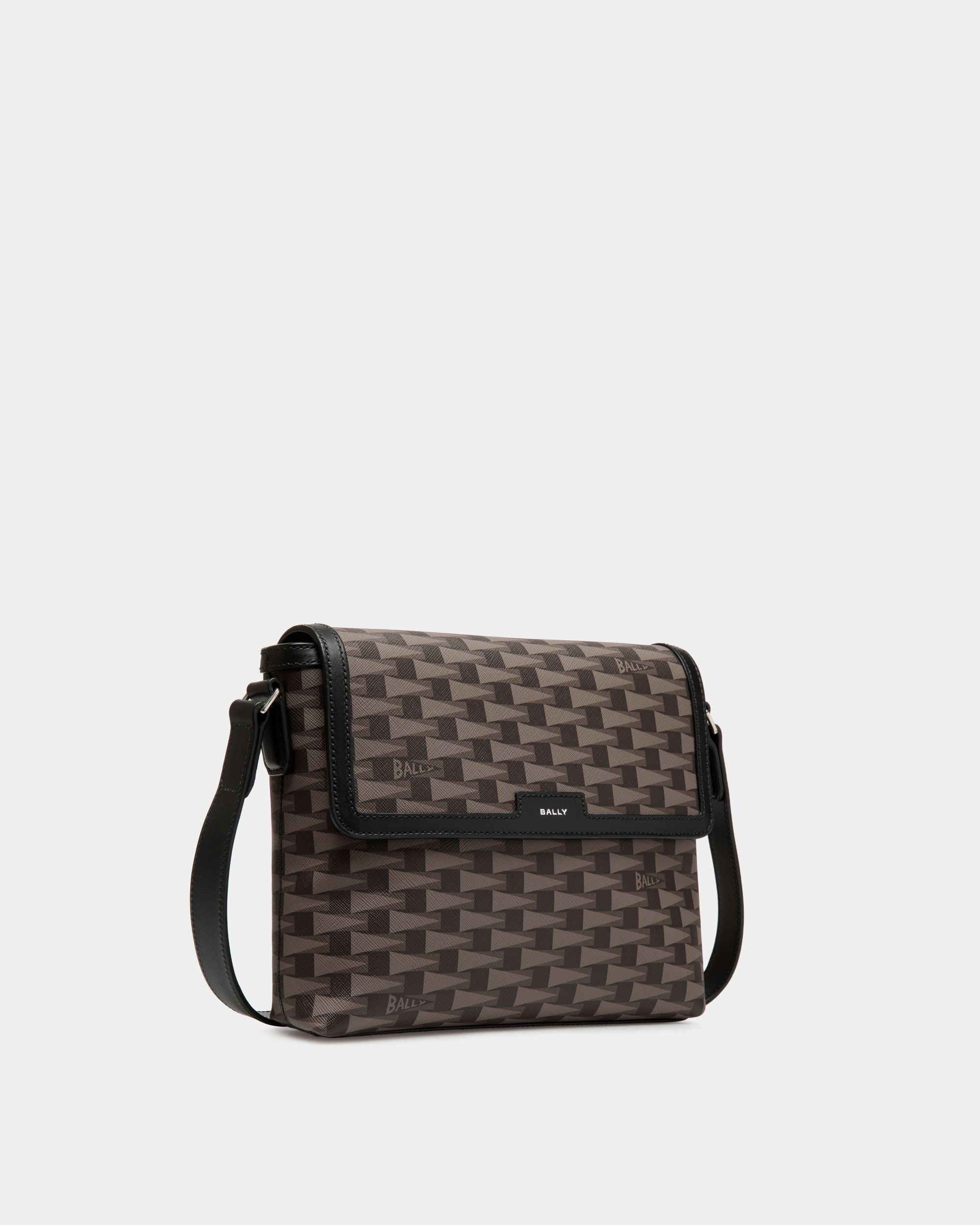 Pennant Crossbody Bag in Black Pennant Motif - Men's - Bally - 03