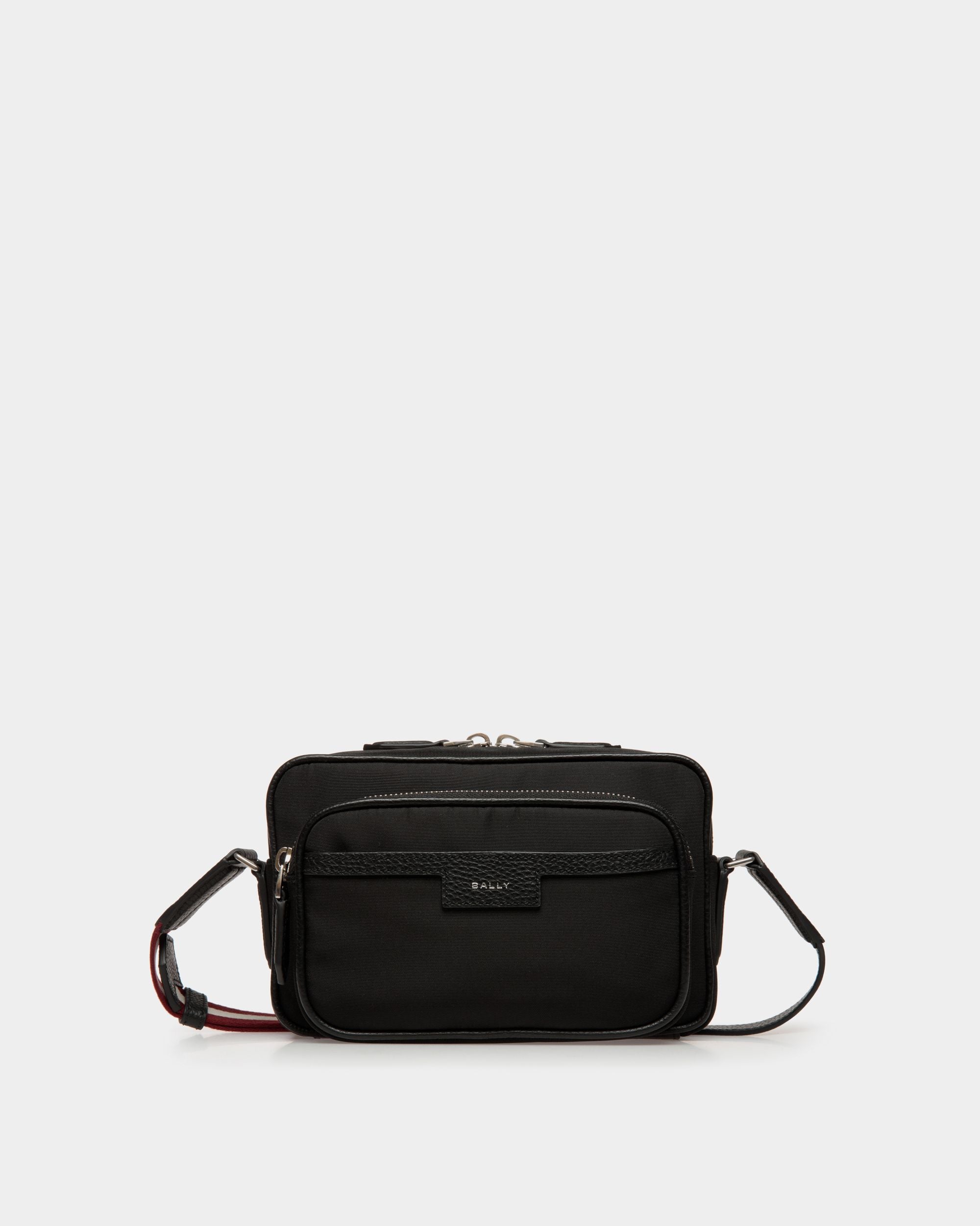 Code Crossbody Bag in Black Nylon - Men's - Bally - 01