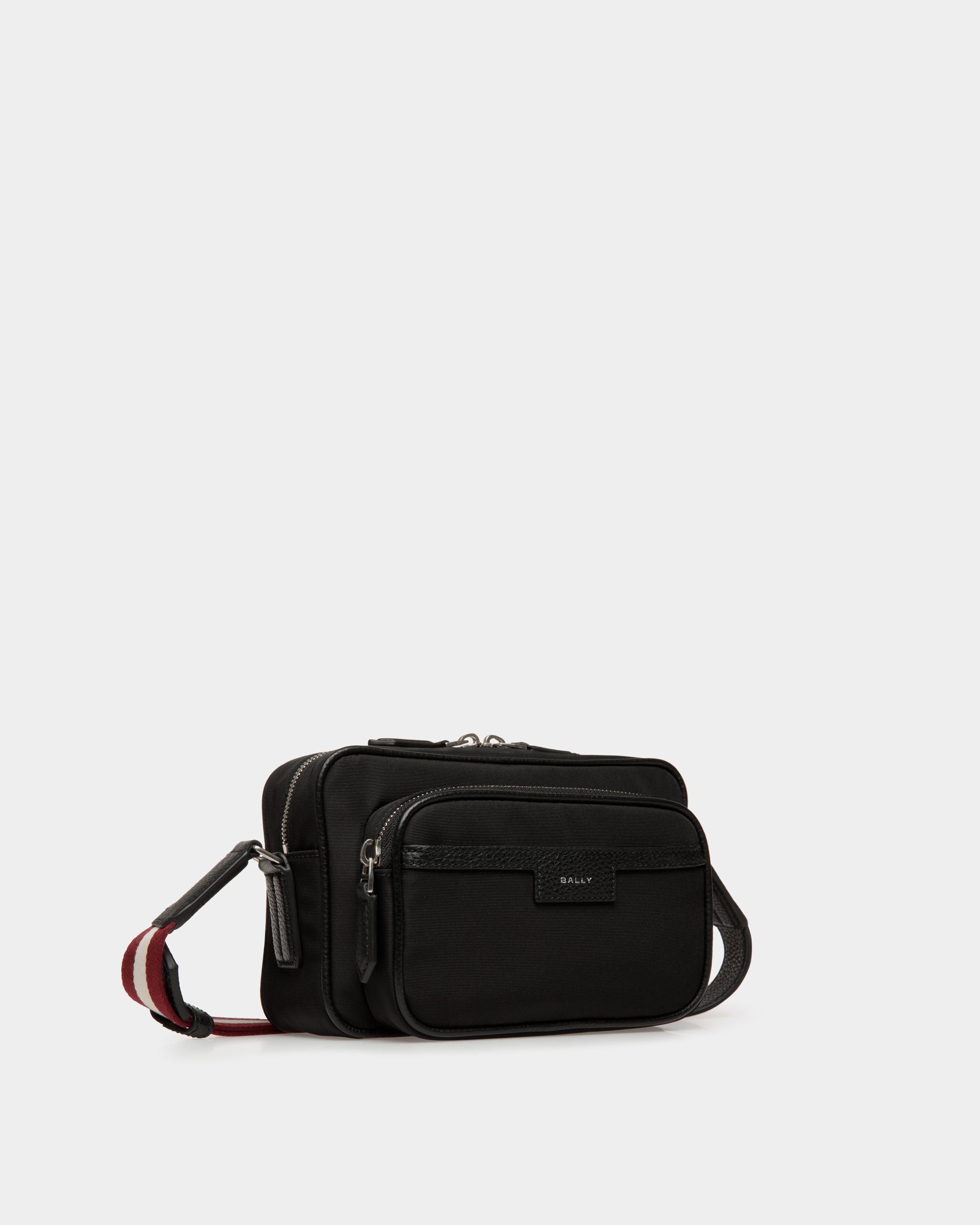 Code Crossbody Bag in Black Nylon - Men's - Bally - 03