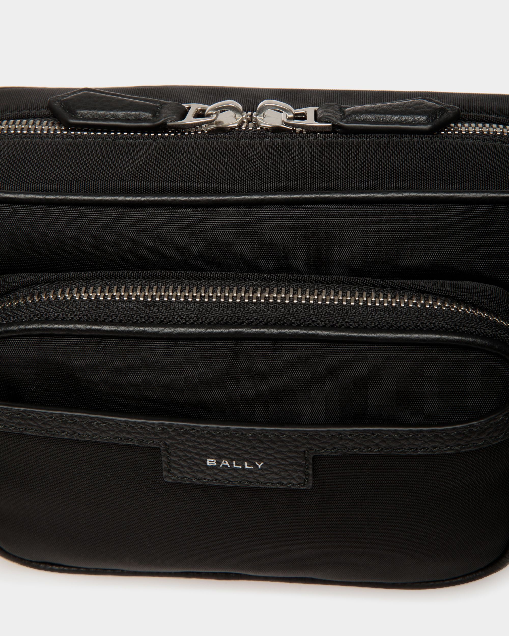 Code Crossbody Bag in Black Nylon - Men's - Bally - 05