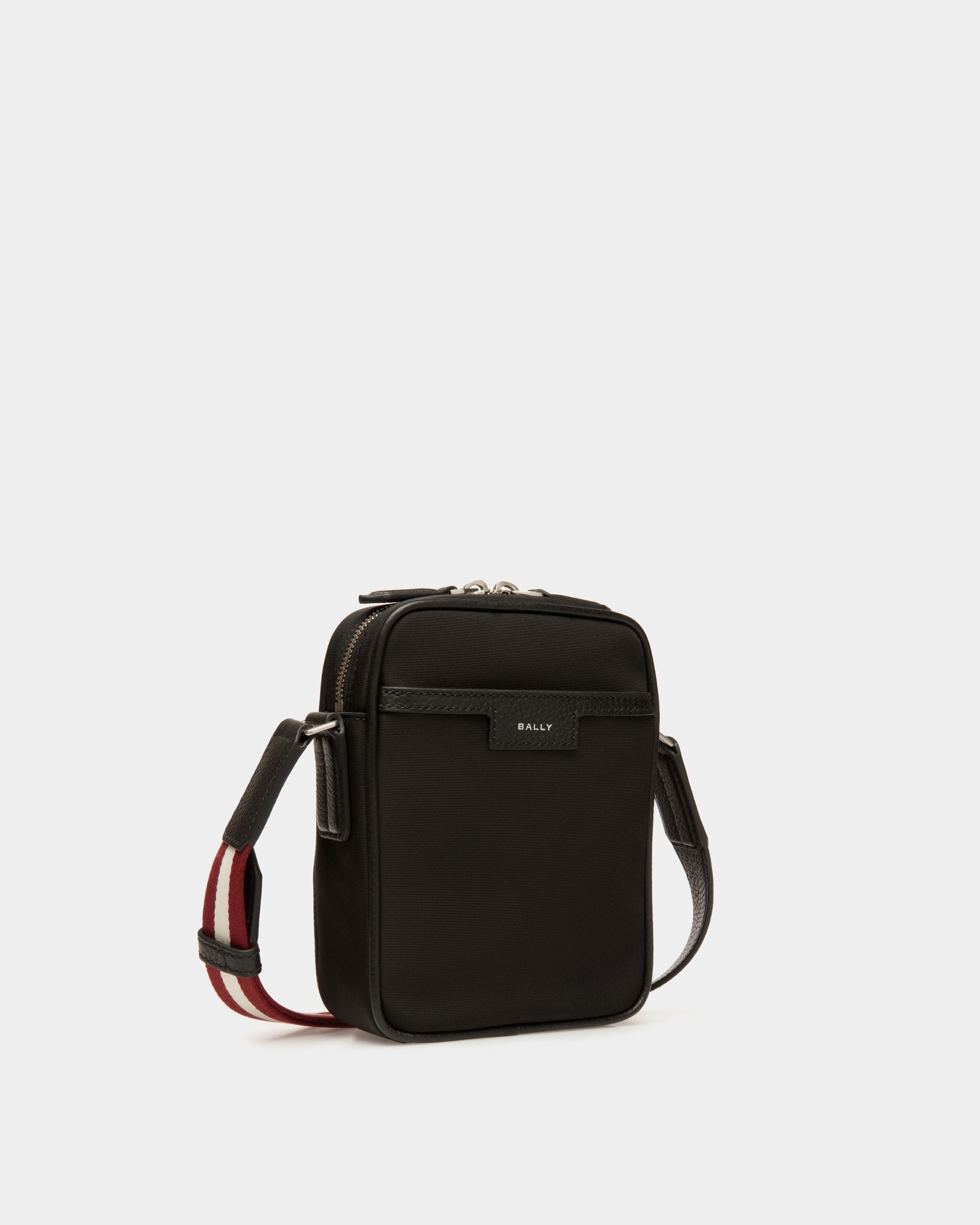 Code Crossbody Bag in Black Nylon - Men's - Bally - 03