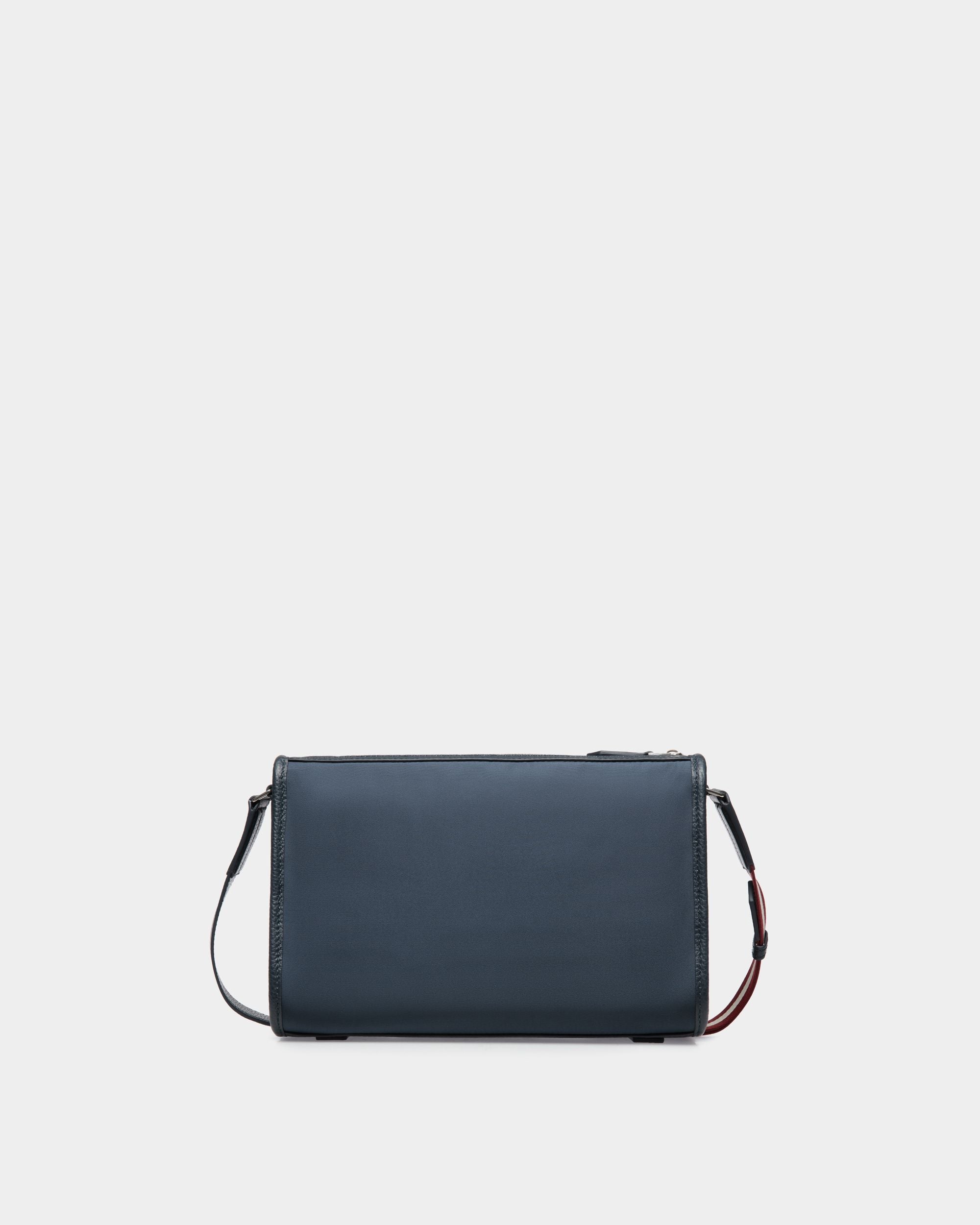 Code Small Crossbody Bag in Navy Blue Nylon - Men's - Bally - 02