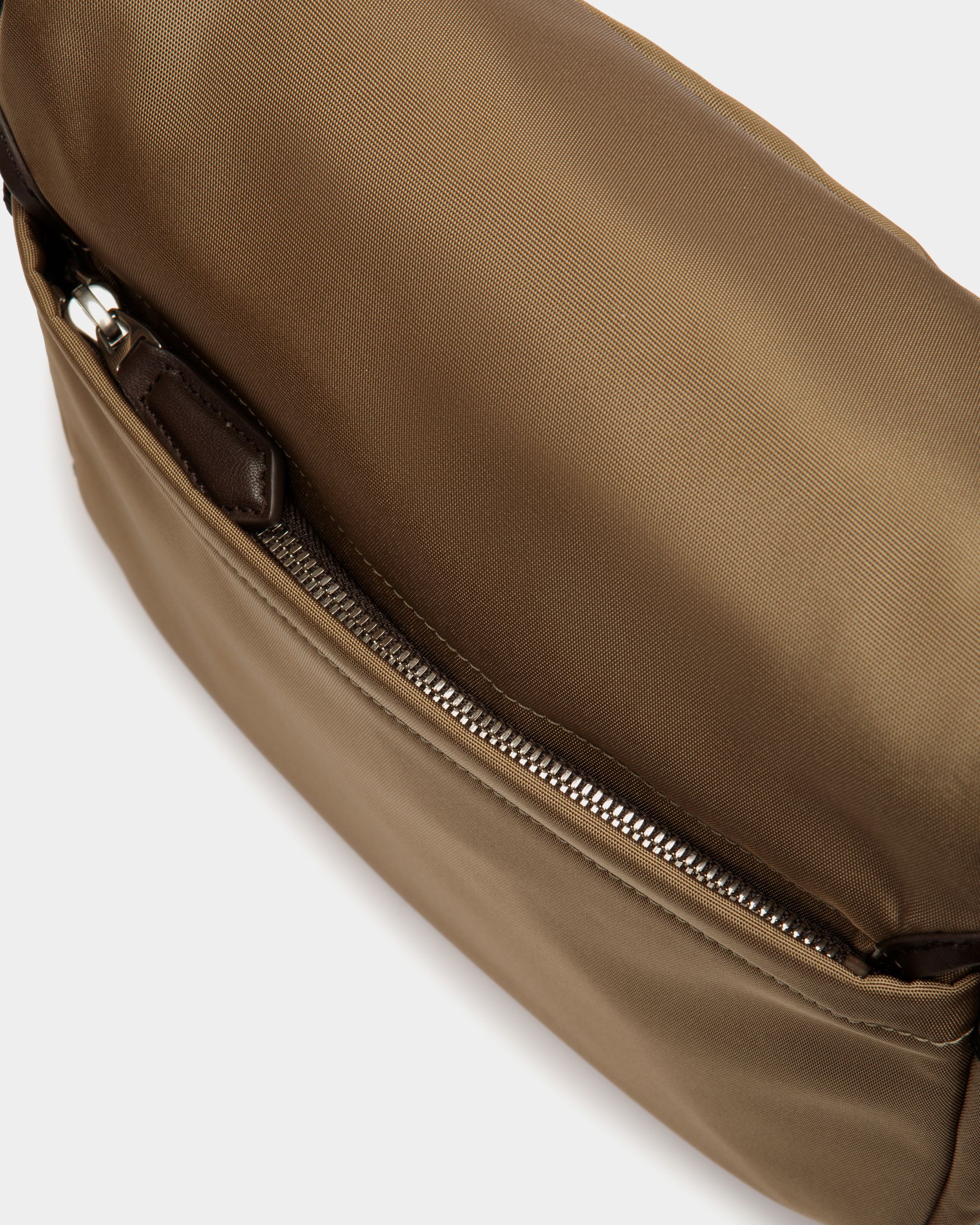 Code Crossbody Bag in Camel Nylon - Men's - Bally - 05