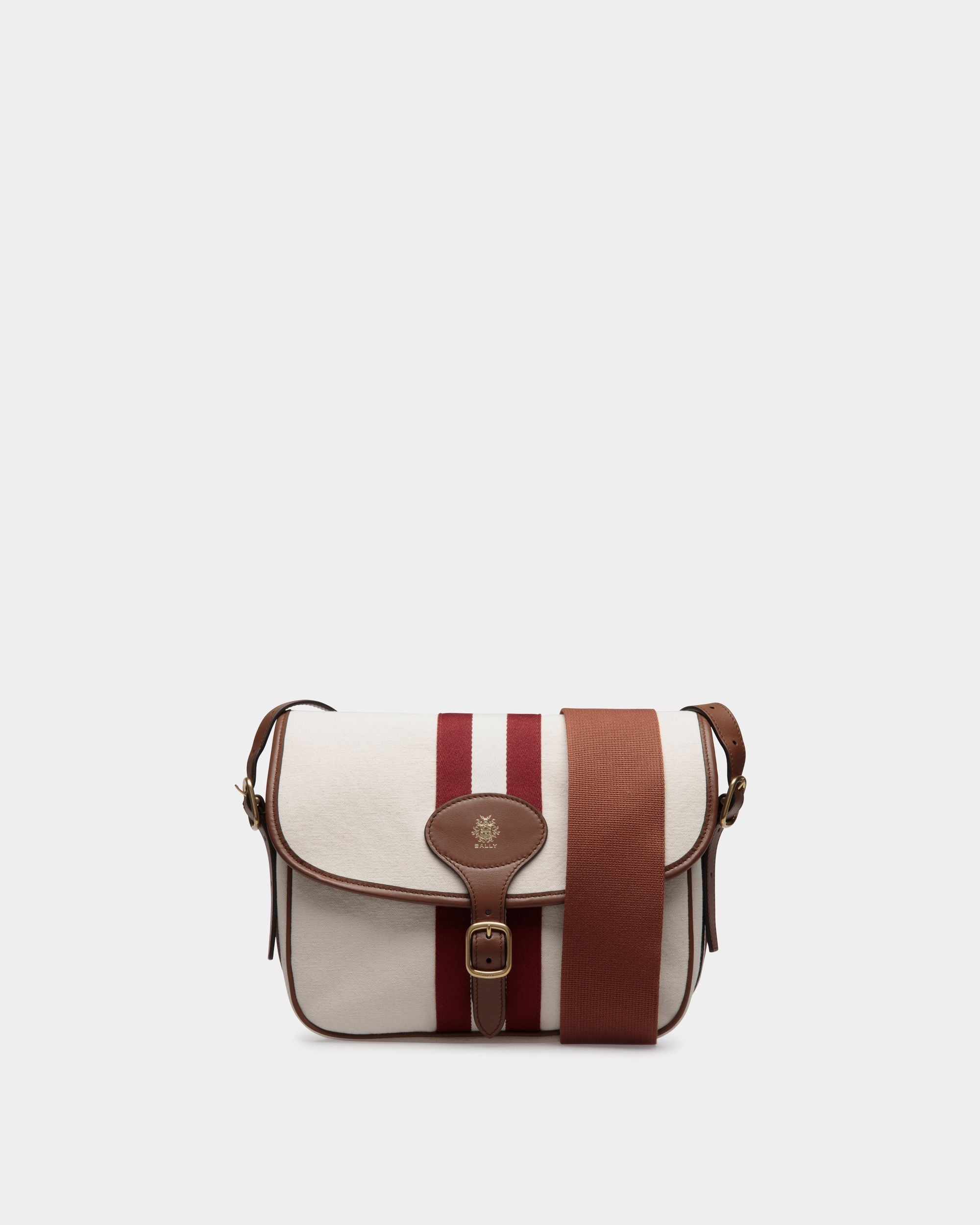 Beckett Shoulder Bag In Brown Fabric - Men's - Bally - 01