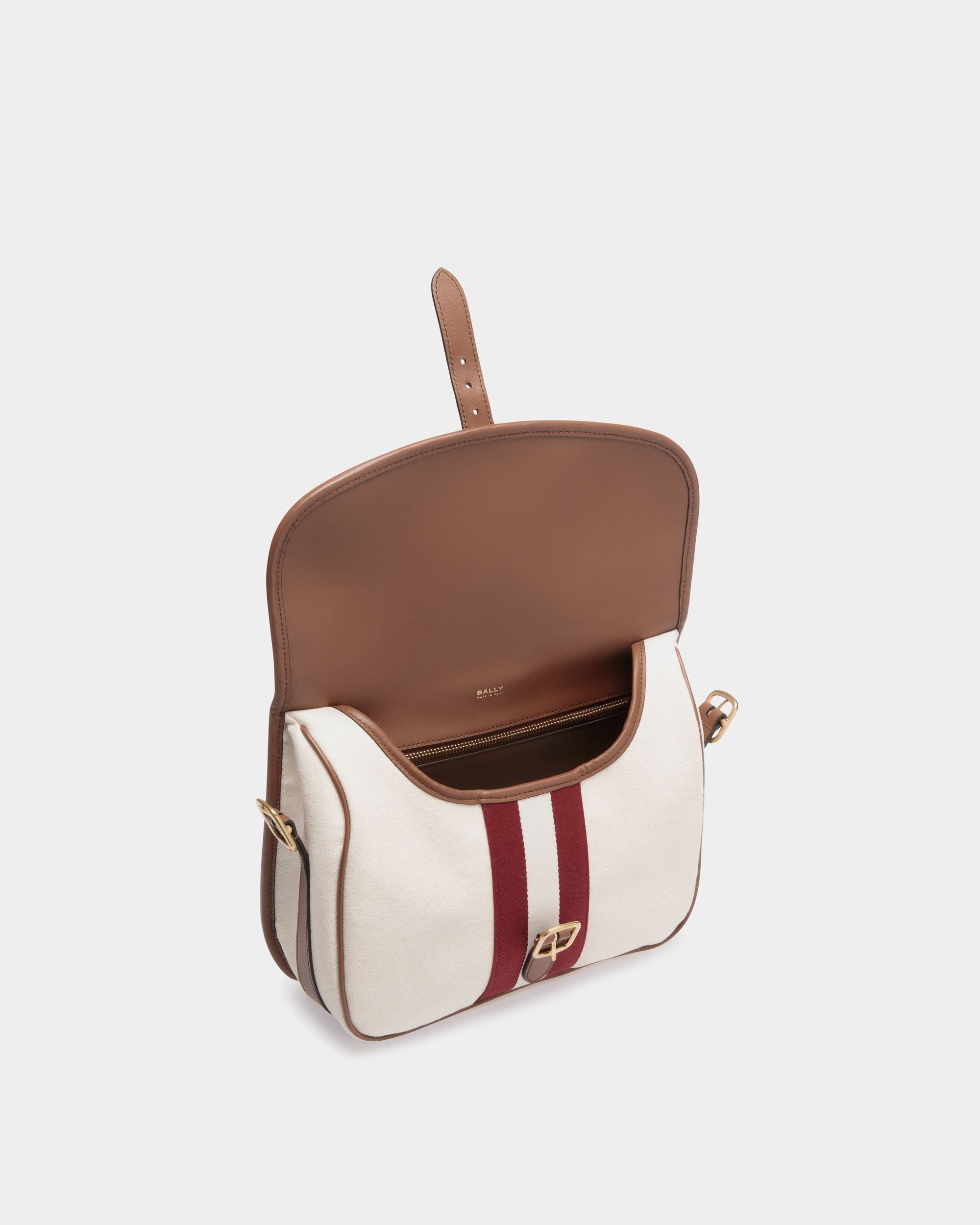 Beckett Shoulder Bag In Brown Fabric - Men's - Bally - 04