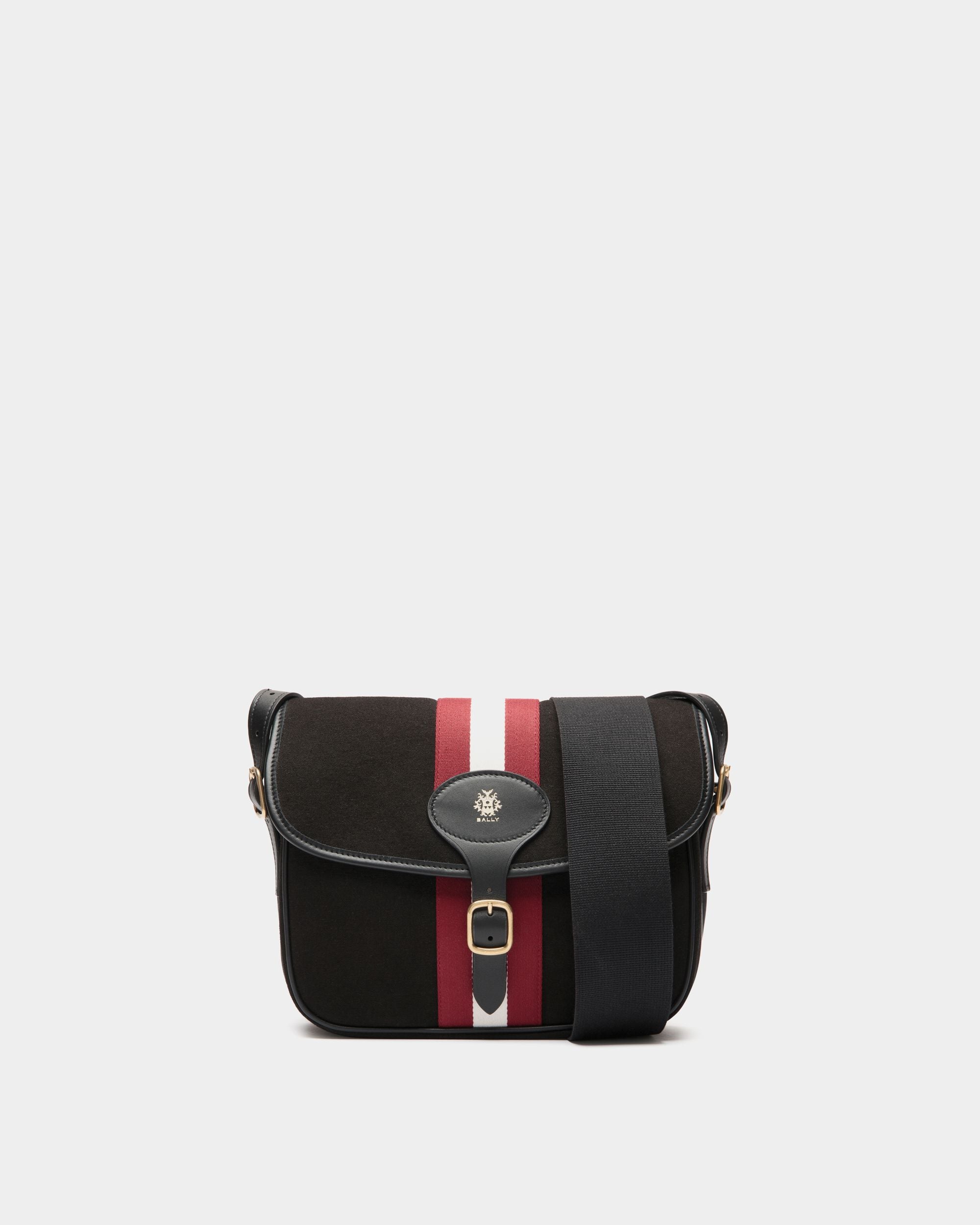 Beckett Crossbody Bag in Black Canvas - Men's - Bally - 01