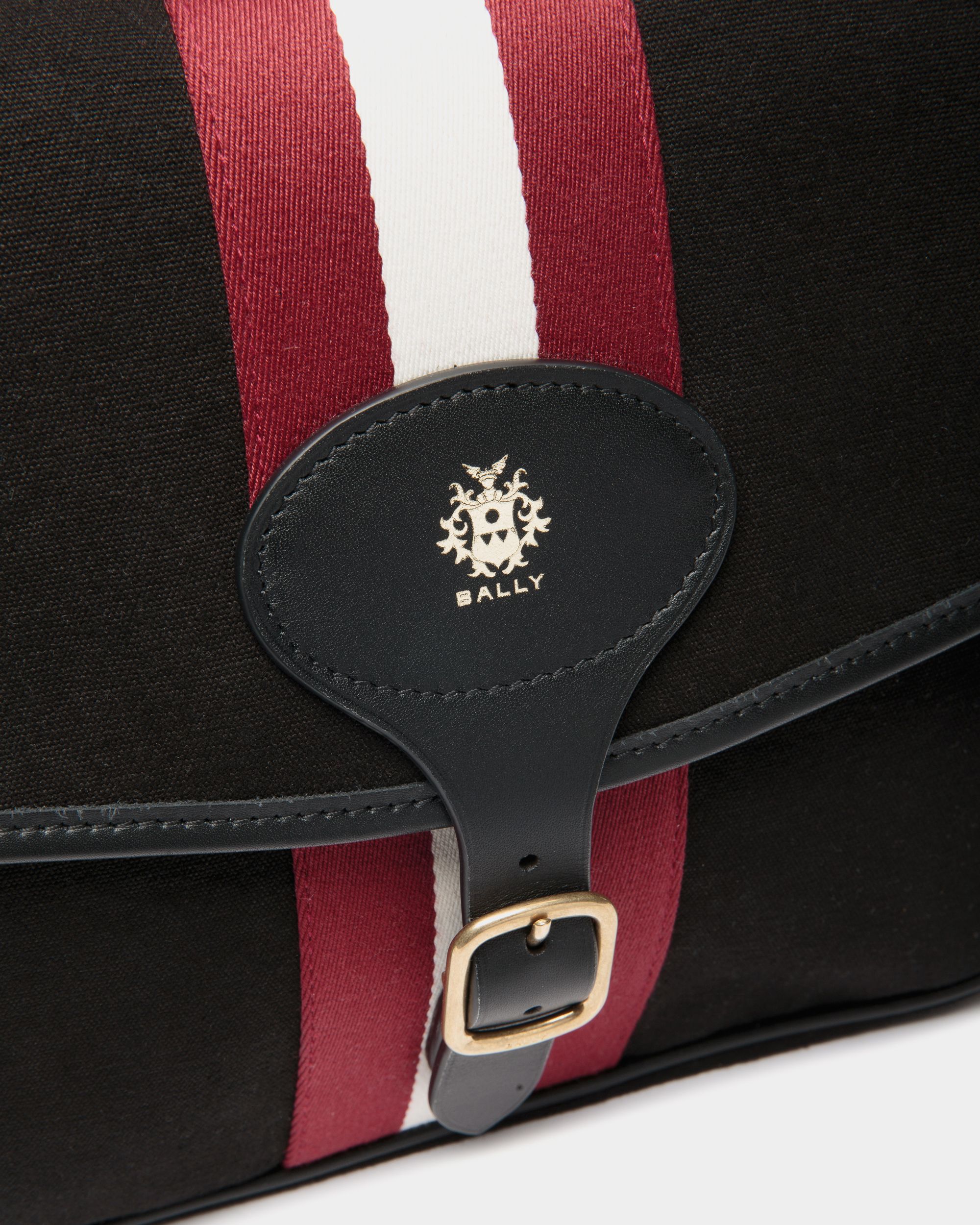 Beckett Crossbody Bag in Black Canvas - Men's - Bally - 05