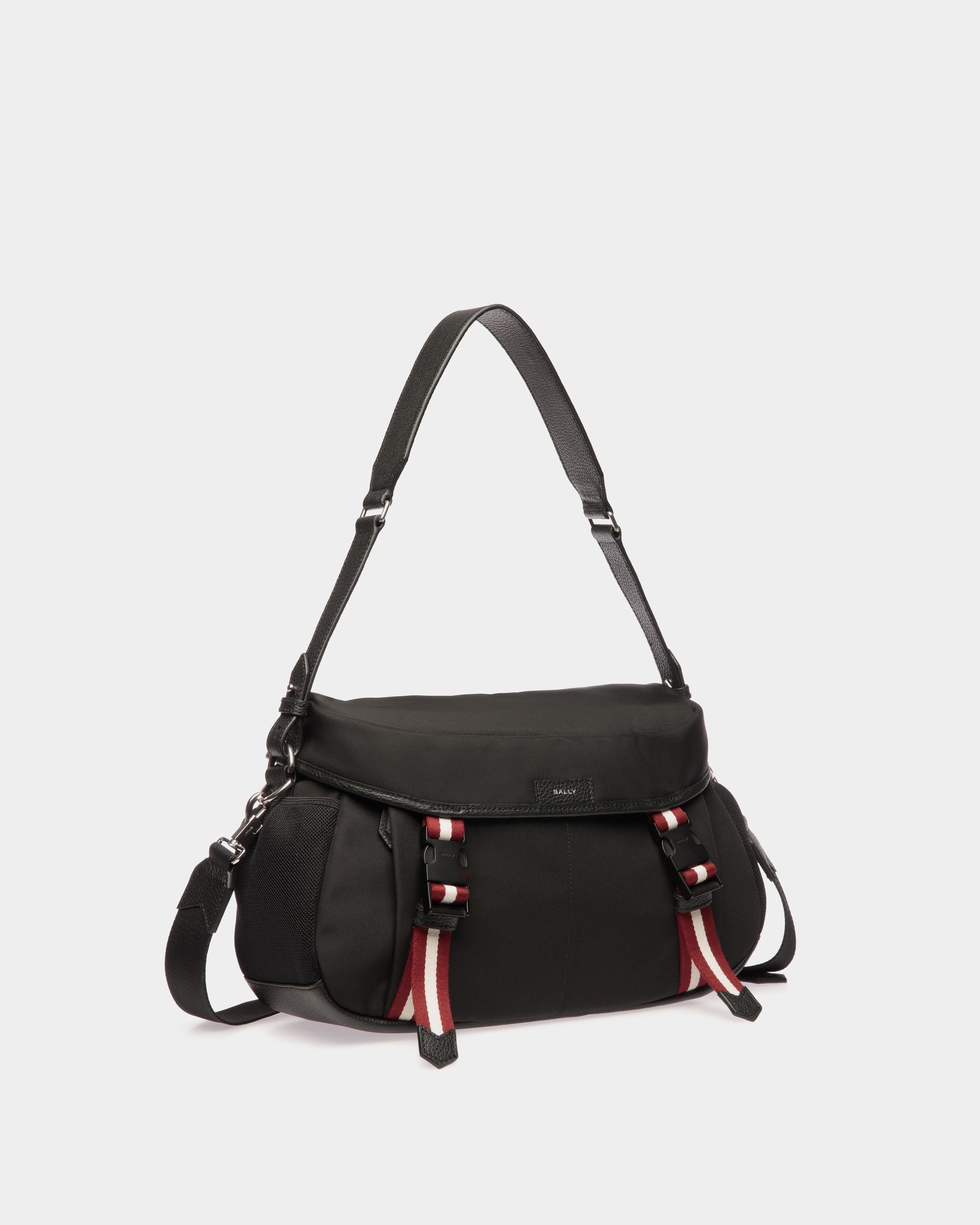 Code Crossbody Bag In Black Nylon - Men's - Bally - 03