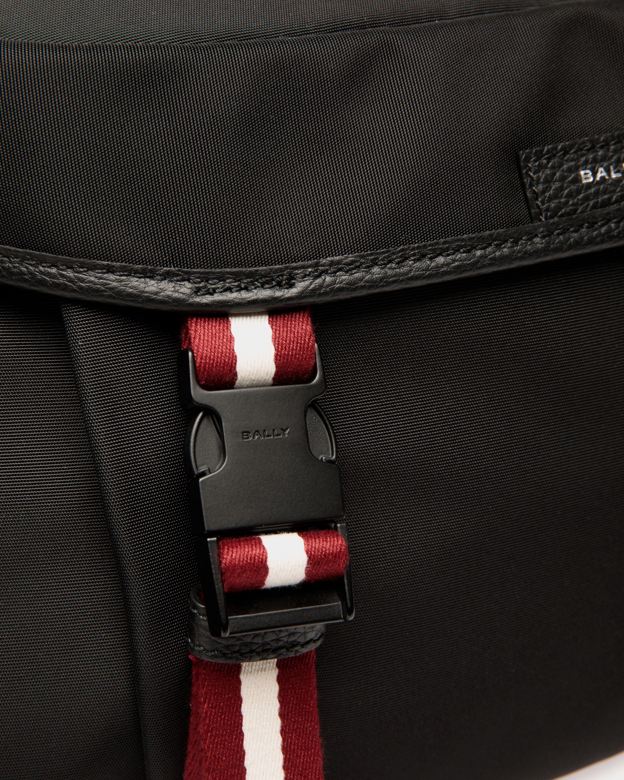 Code Crossbody Bag In Black Nylon - Men's - Bally - 04