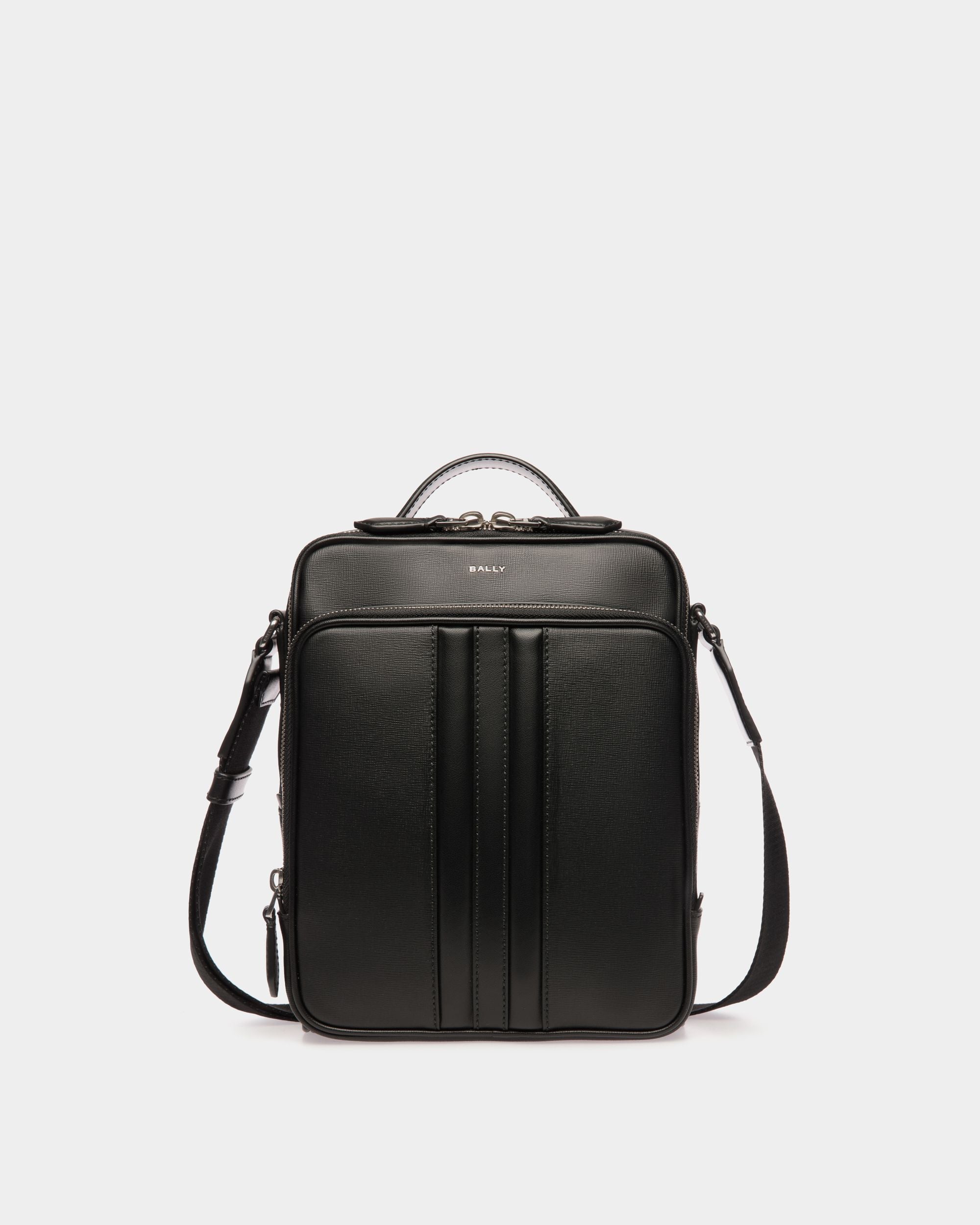 Mythos Crossbody Bag In Black Recycled Leather - Men's - Bally - 01