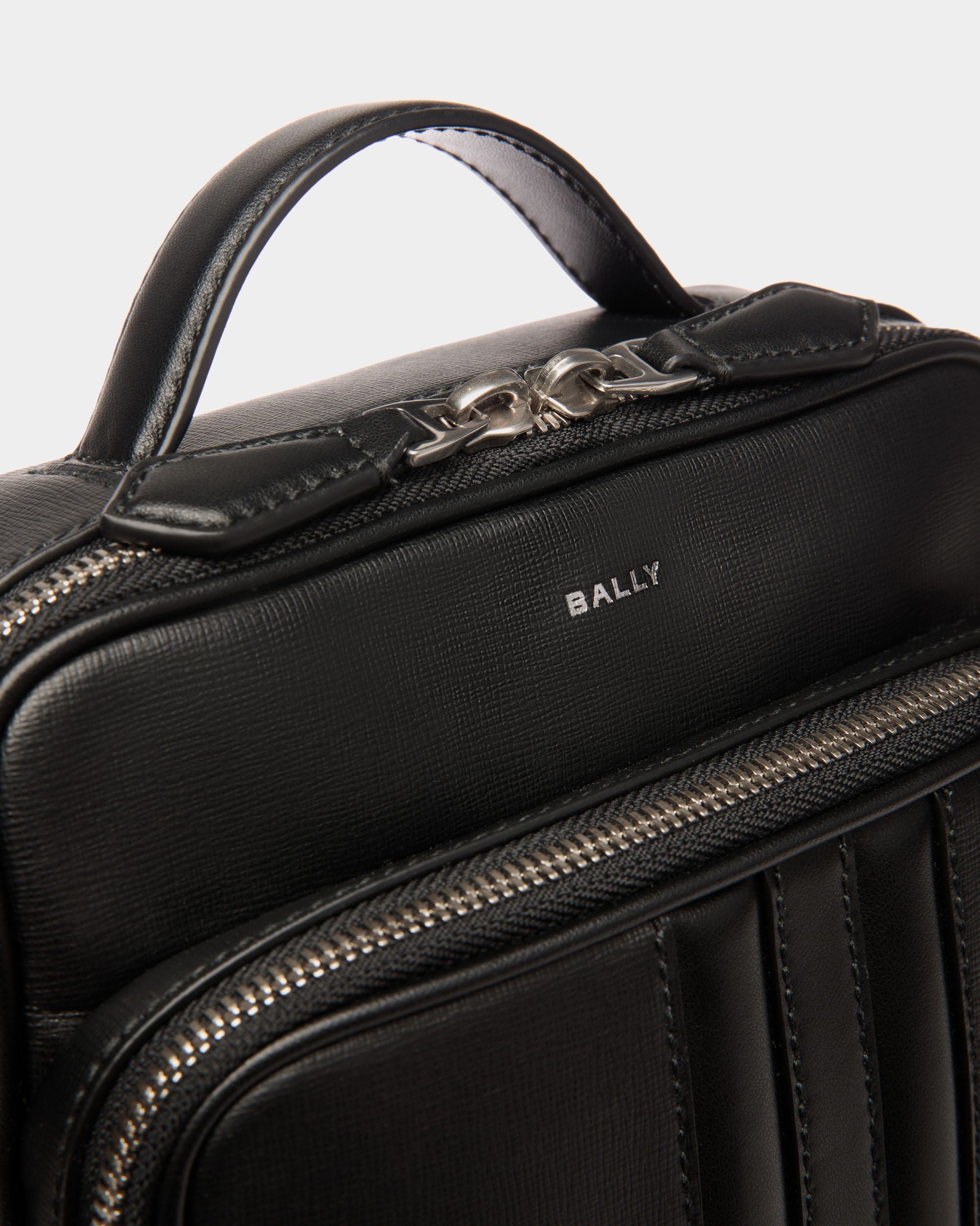 Mythos Crossbody Bag In Black Recycled Leather - Men's - Bally - 05