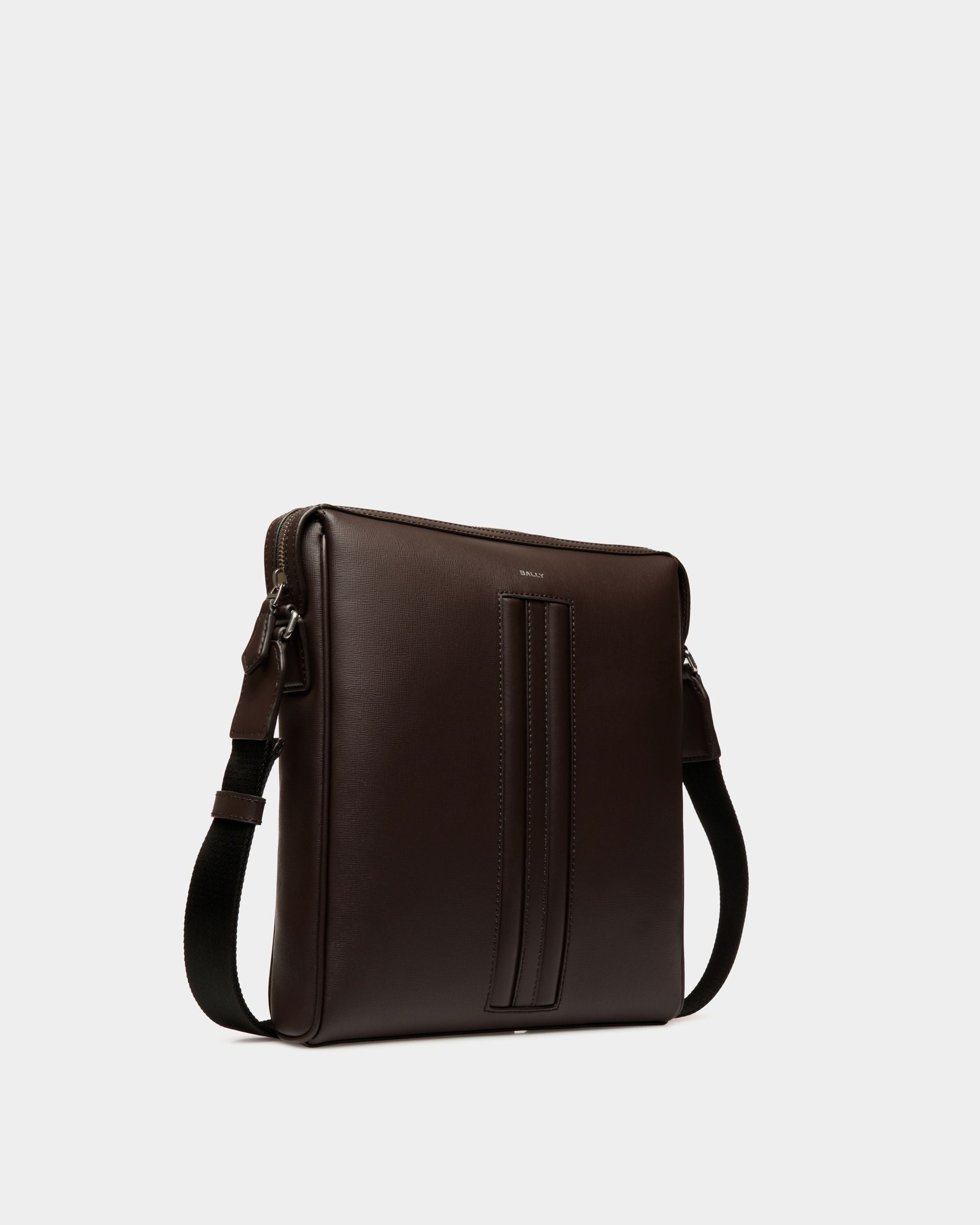 Mythos Crossbody Bag in Ebano Recycled Leather - Men's - Bally - 03