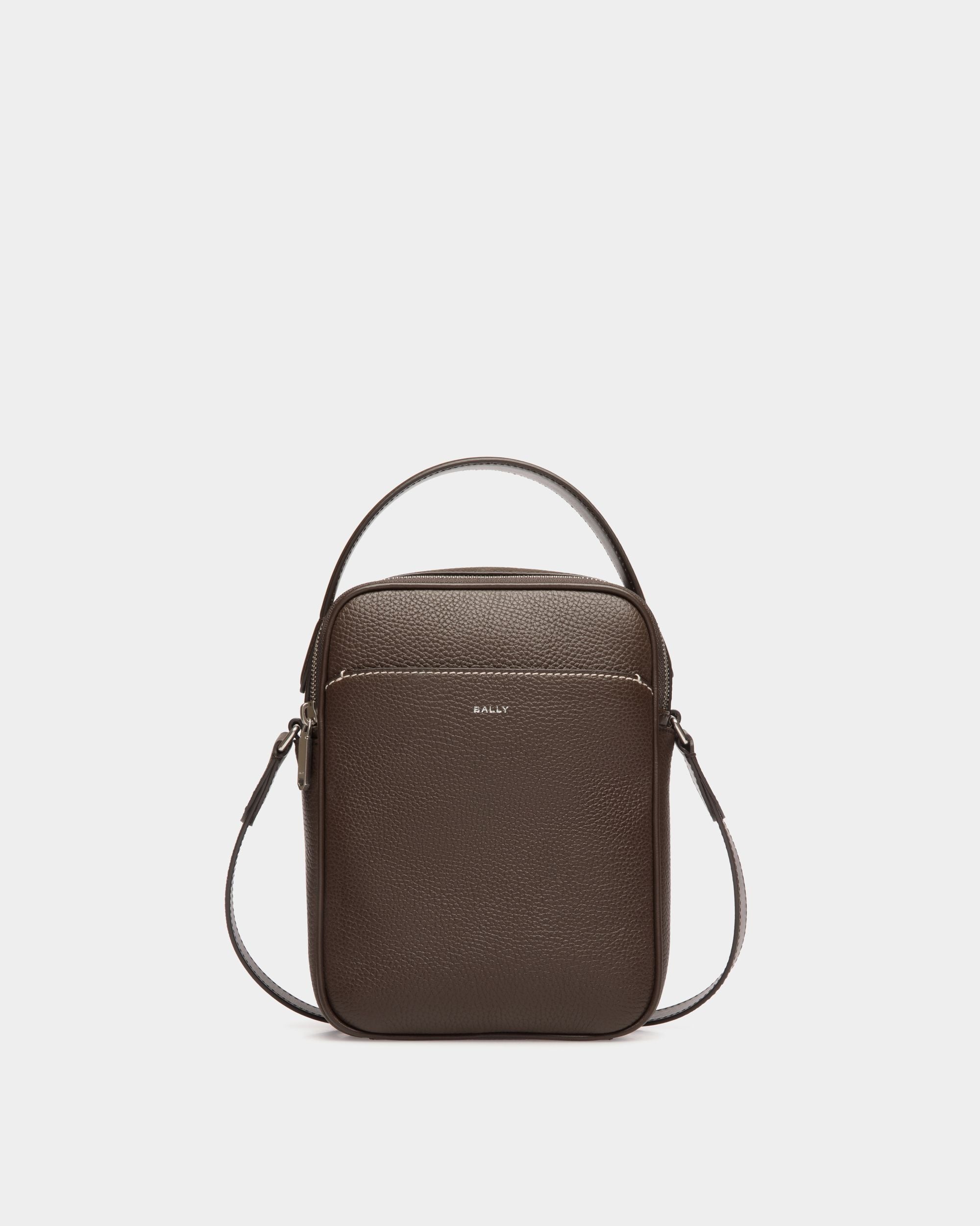 Oeden Crossbody Bag in Ebano Leather - Men's - Bally - 01