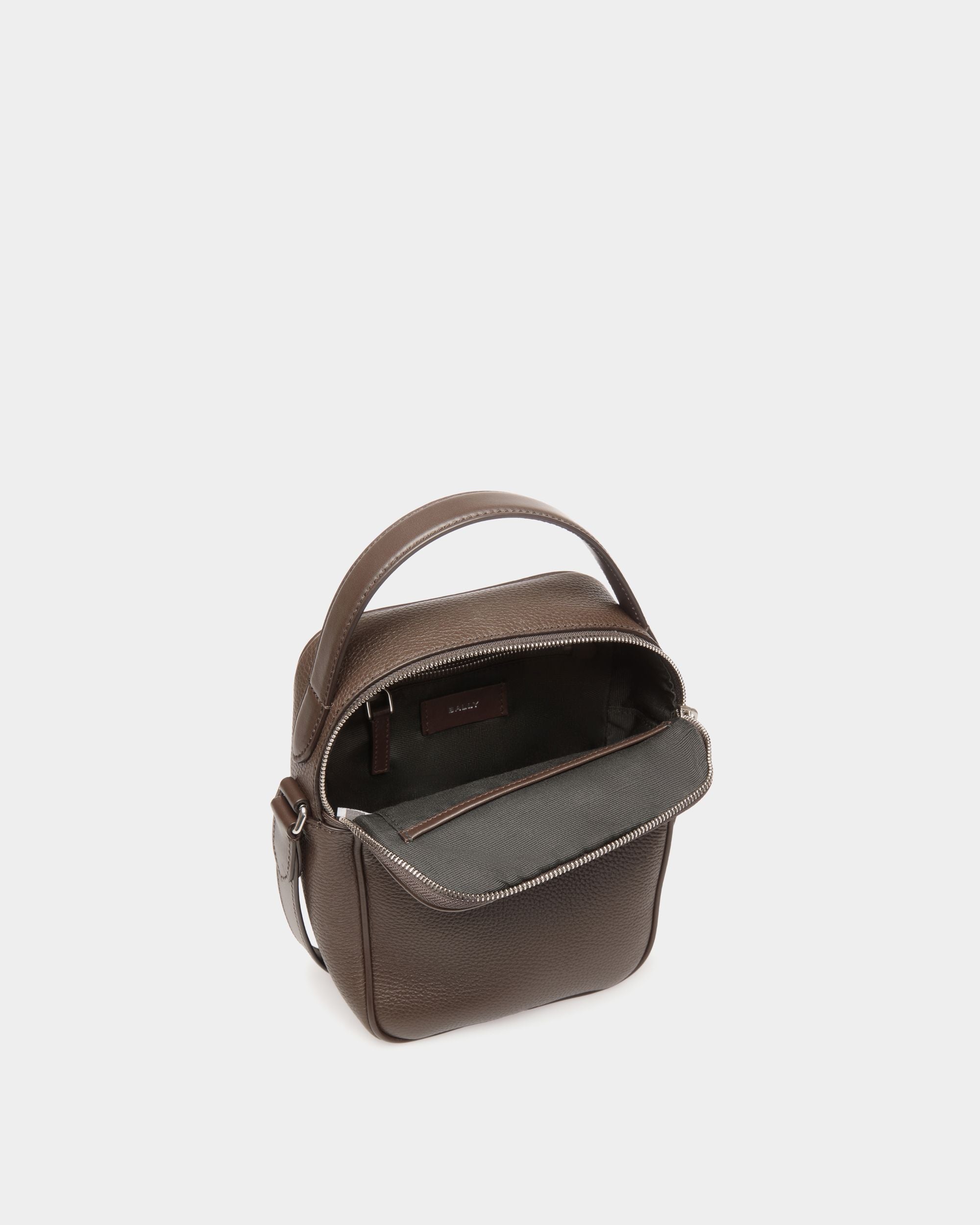 Oeden Crossbody Bag in Ebano Leather - Men's - Bally - 04