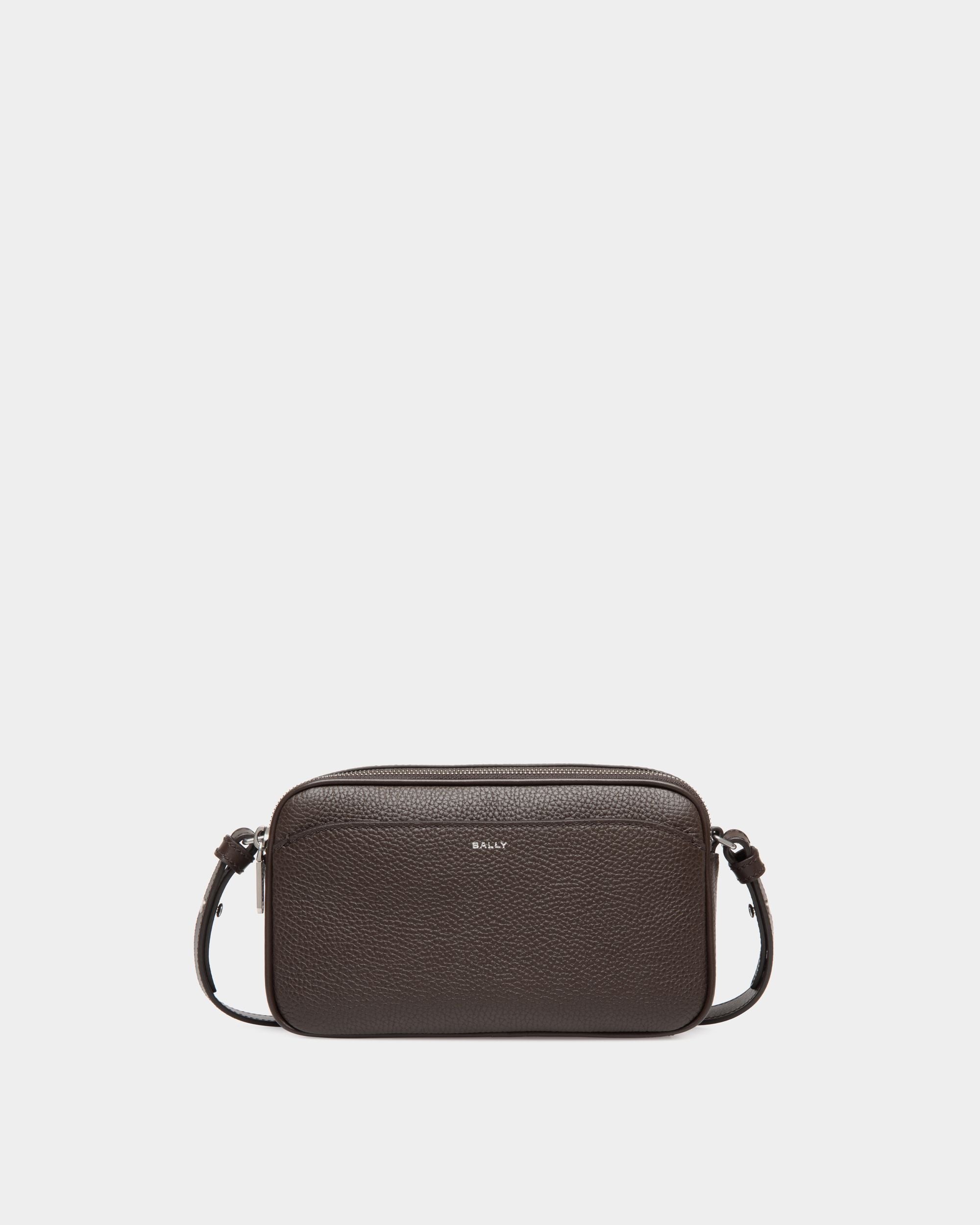 Oeden Crossbody Bag in Ebano Leather - Men's - Bally - 01