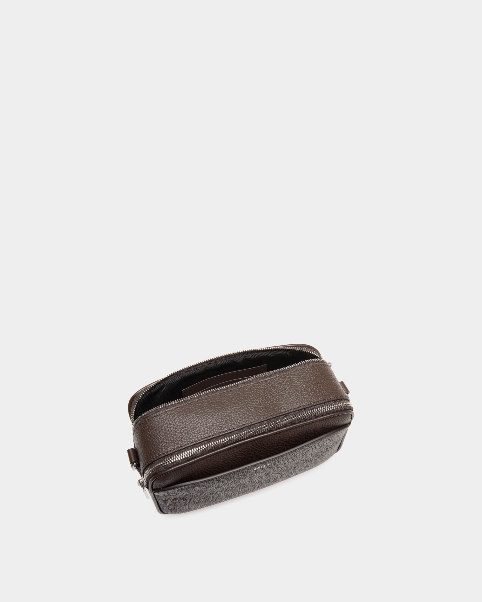 Oeden Crossbody Bag in Ebano Leather - Men's - Bally - 04