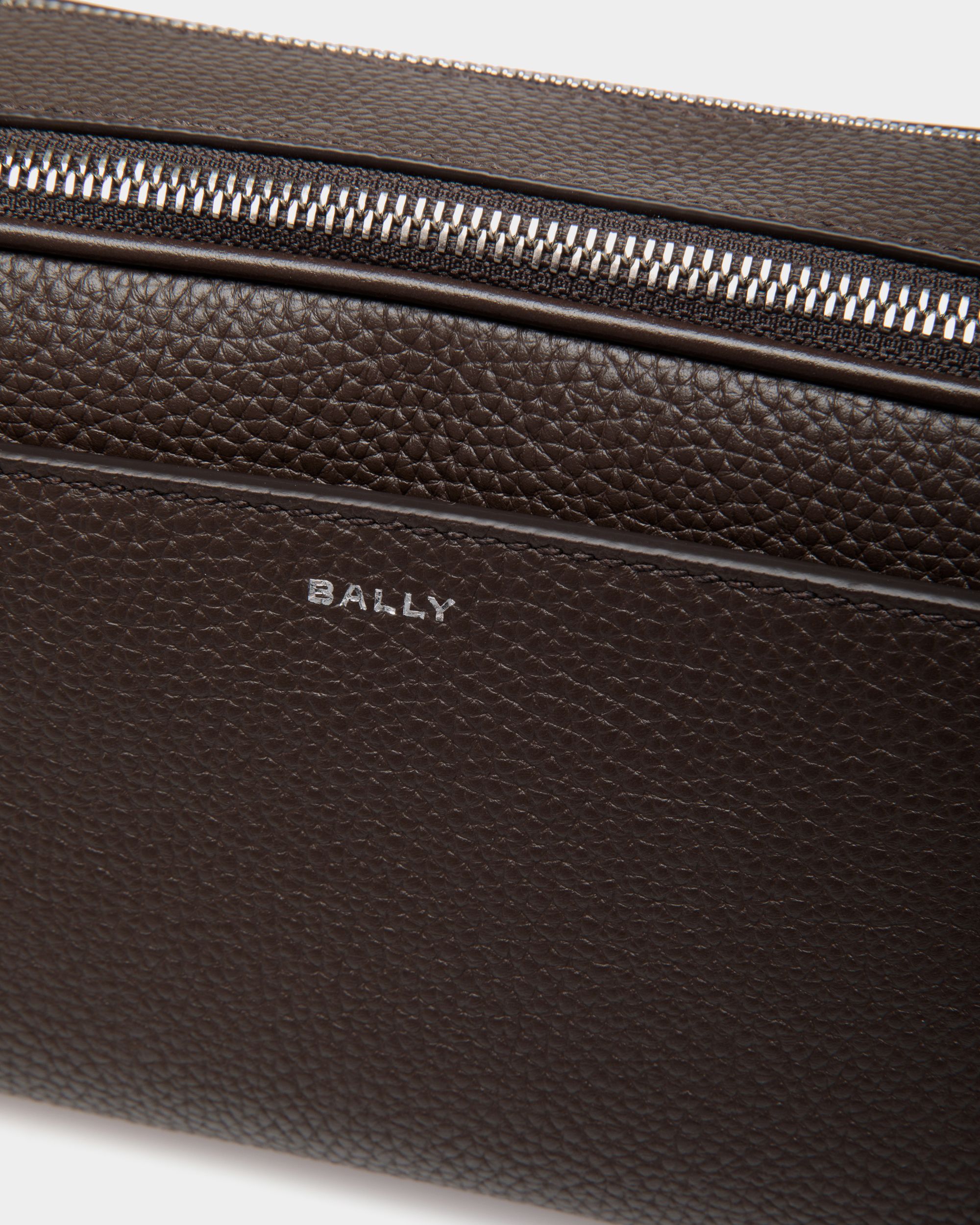 Oeden Crossbody Bag in Ebano Leather - Men's - Bally - 05
