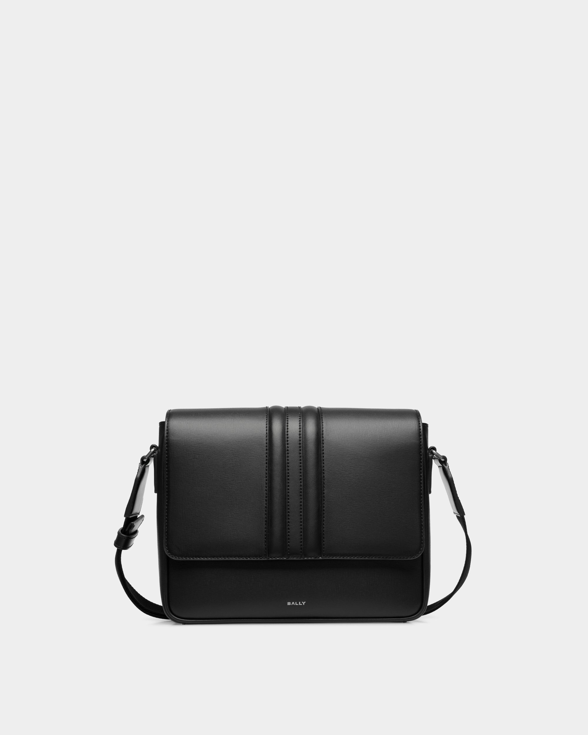 Mythos Crossbody Bag in Black Recycled Leather - Men's - Bally - 01