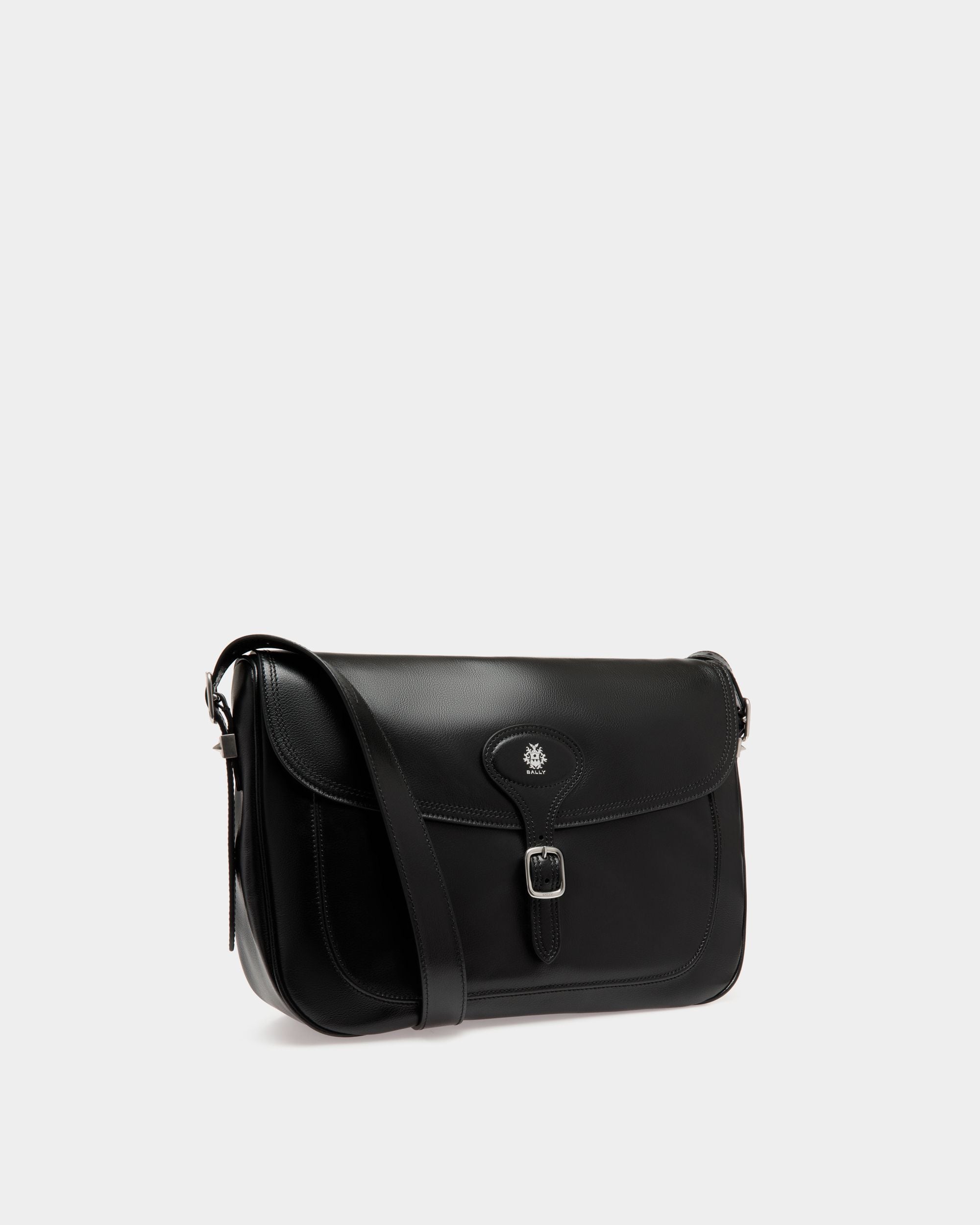 Beckett Crossbody Bag in Black Leather With Bally Studs - Men's - Bally - 03