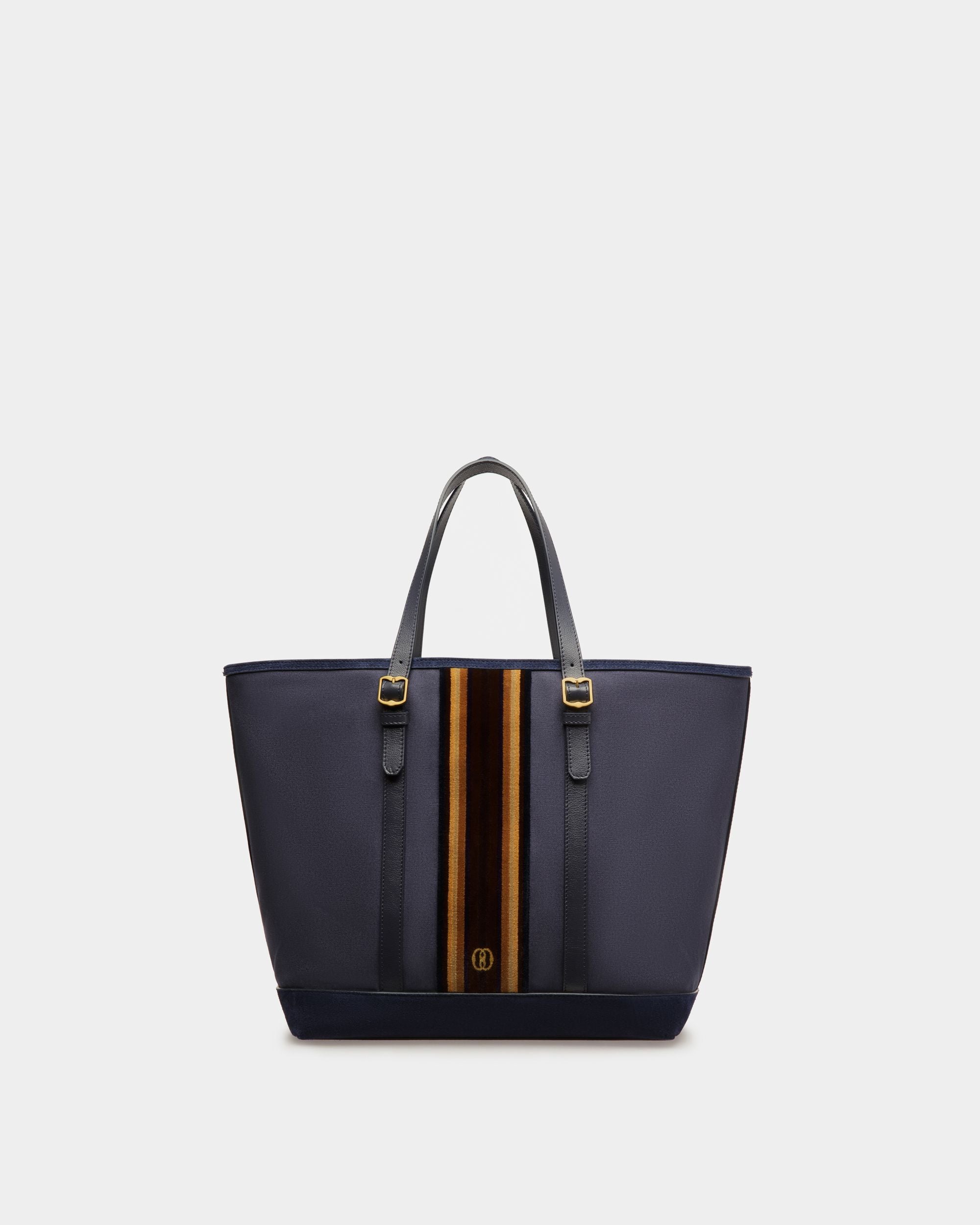 Gare Tote Bag In Marine Fabric - Men's - Bally - 01