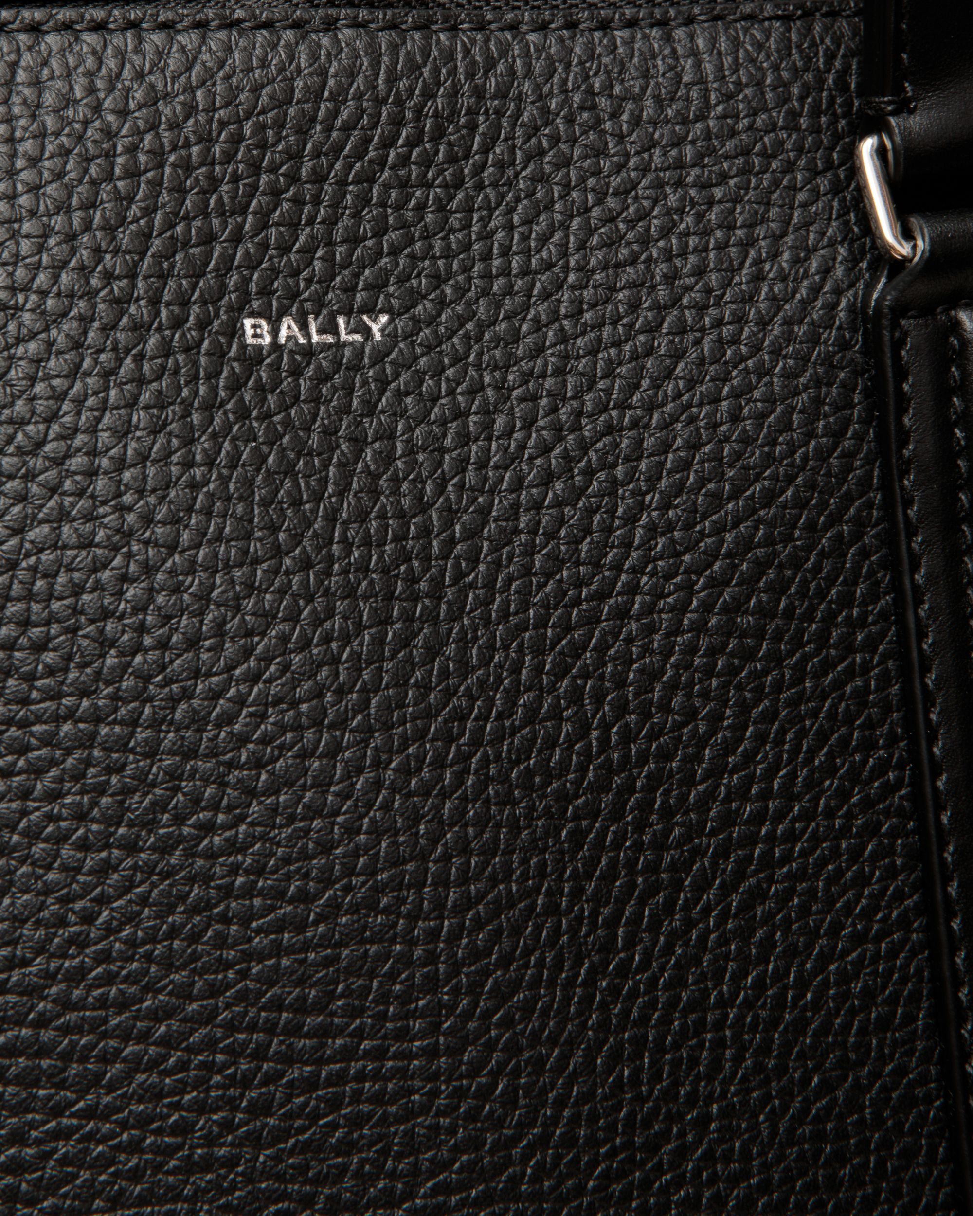 Spin Tote in Black Grained Leather - Men's - Bally - 06