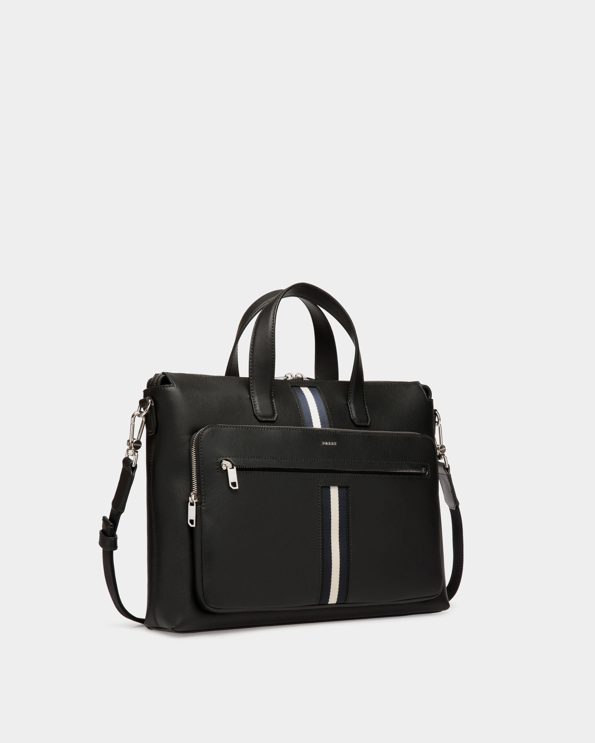 Briefcase in Black Leather - Men's - Bally - 03