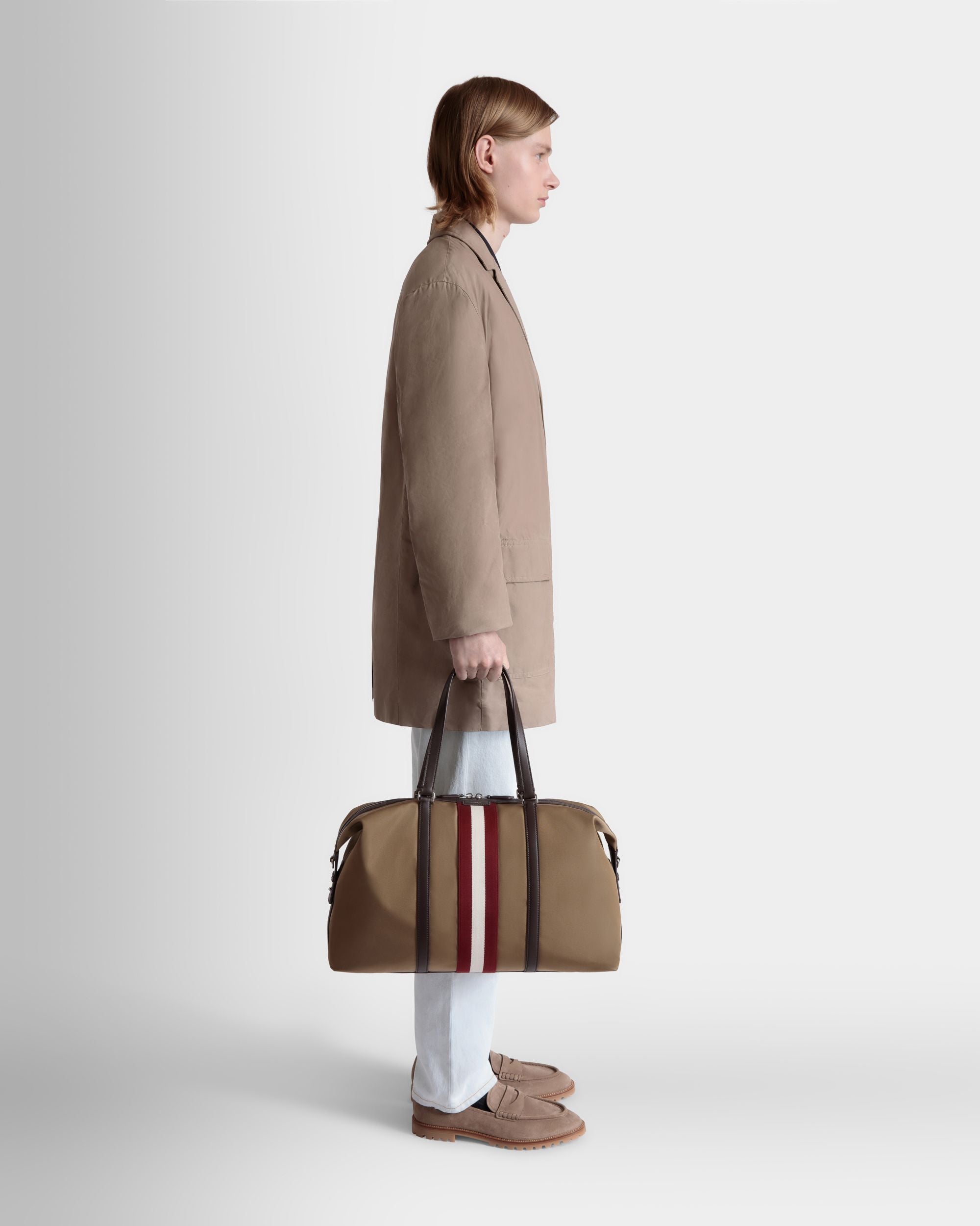 Code Weekender in Camel Nylon - Men's - Bally - 02