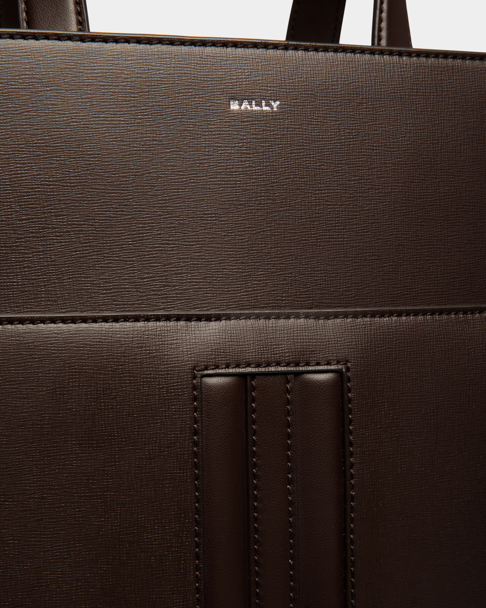 Mythos Tote in Ebano Recycled Leather - Men's - Bally - 05