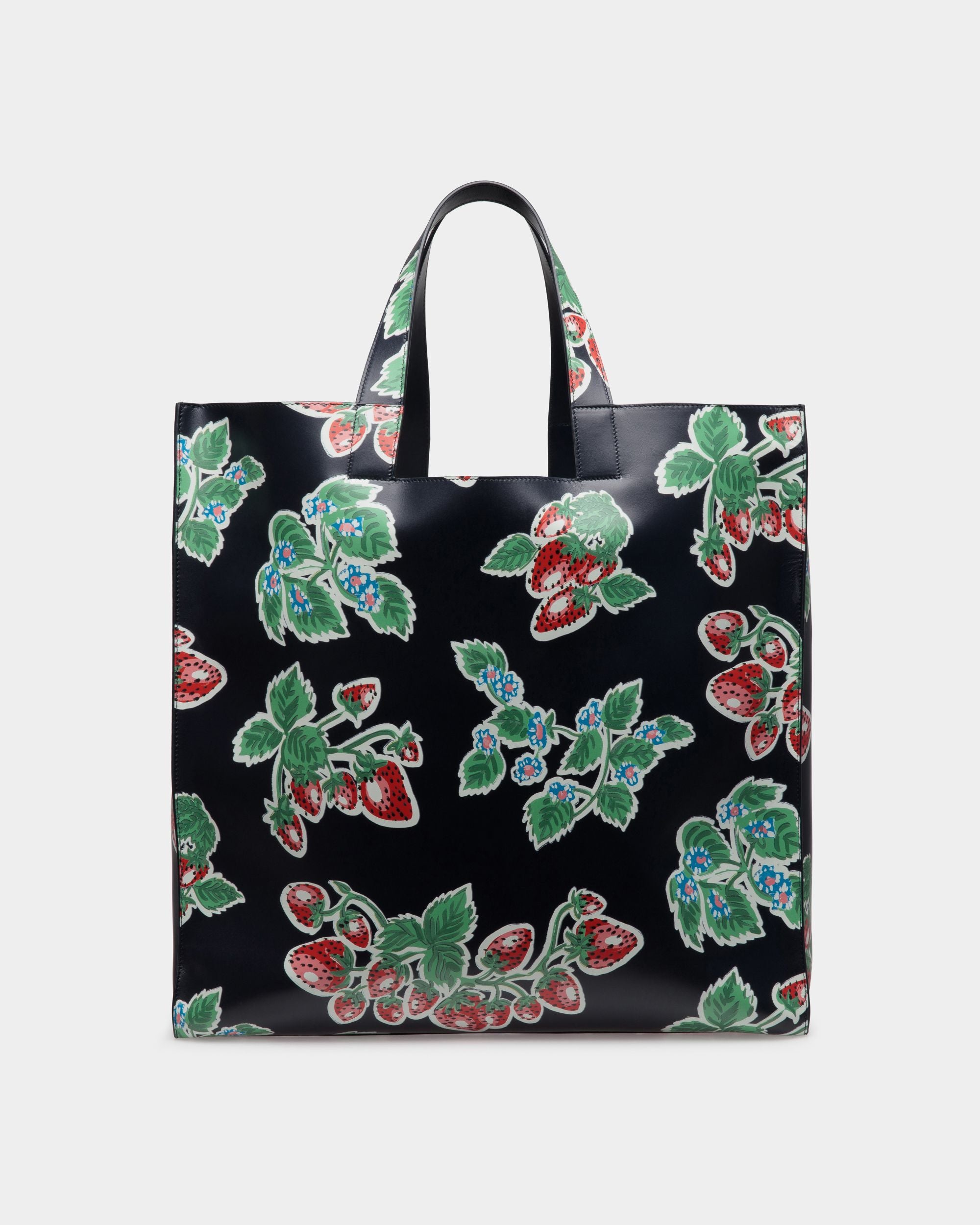 Easy Bally Tote in Strawberry Print Leather - Men's - Bally - 03