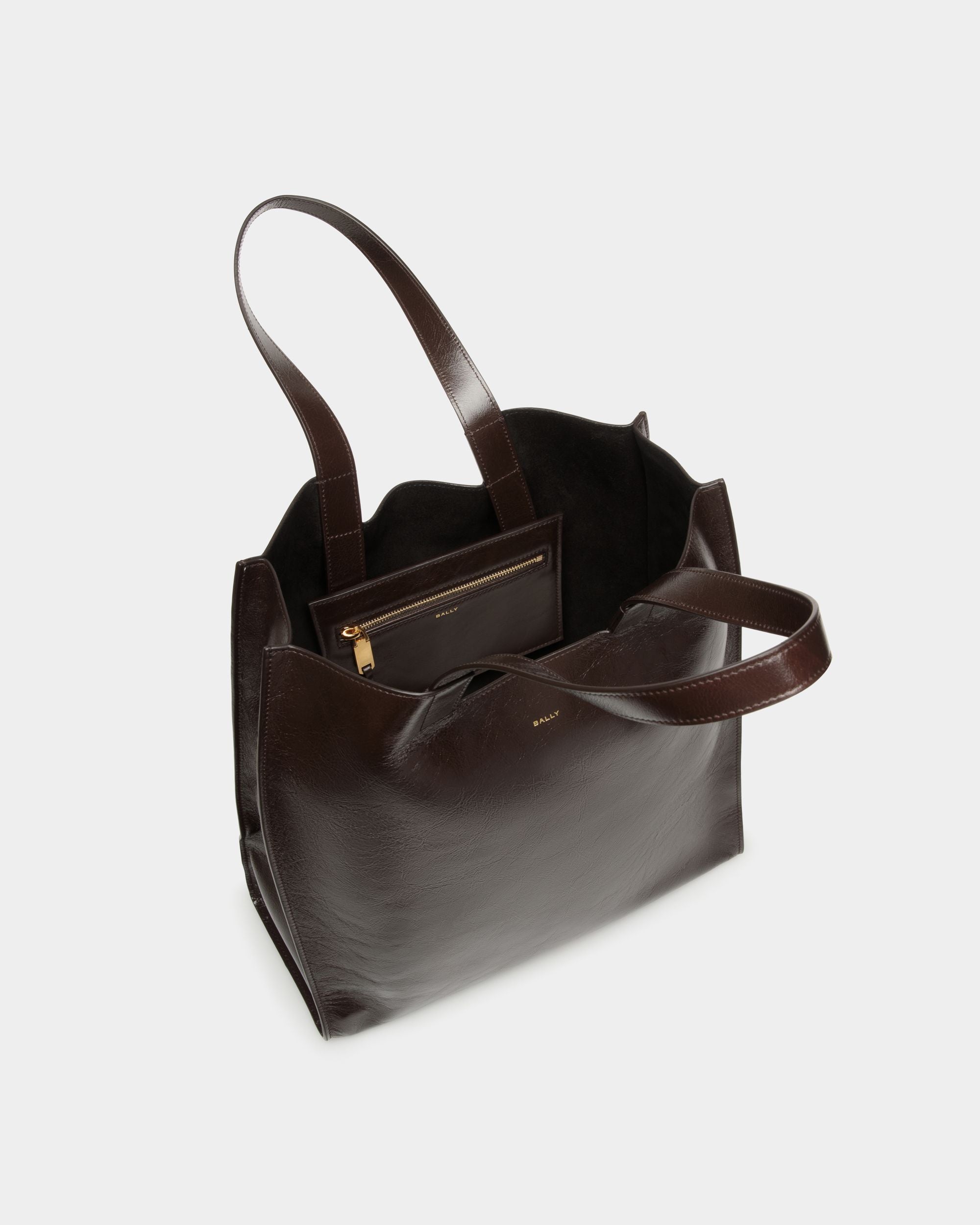 Easy Bally Tote Bag in Ebano Leather - Men's - Bally - 05