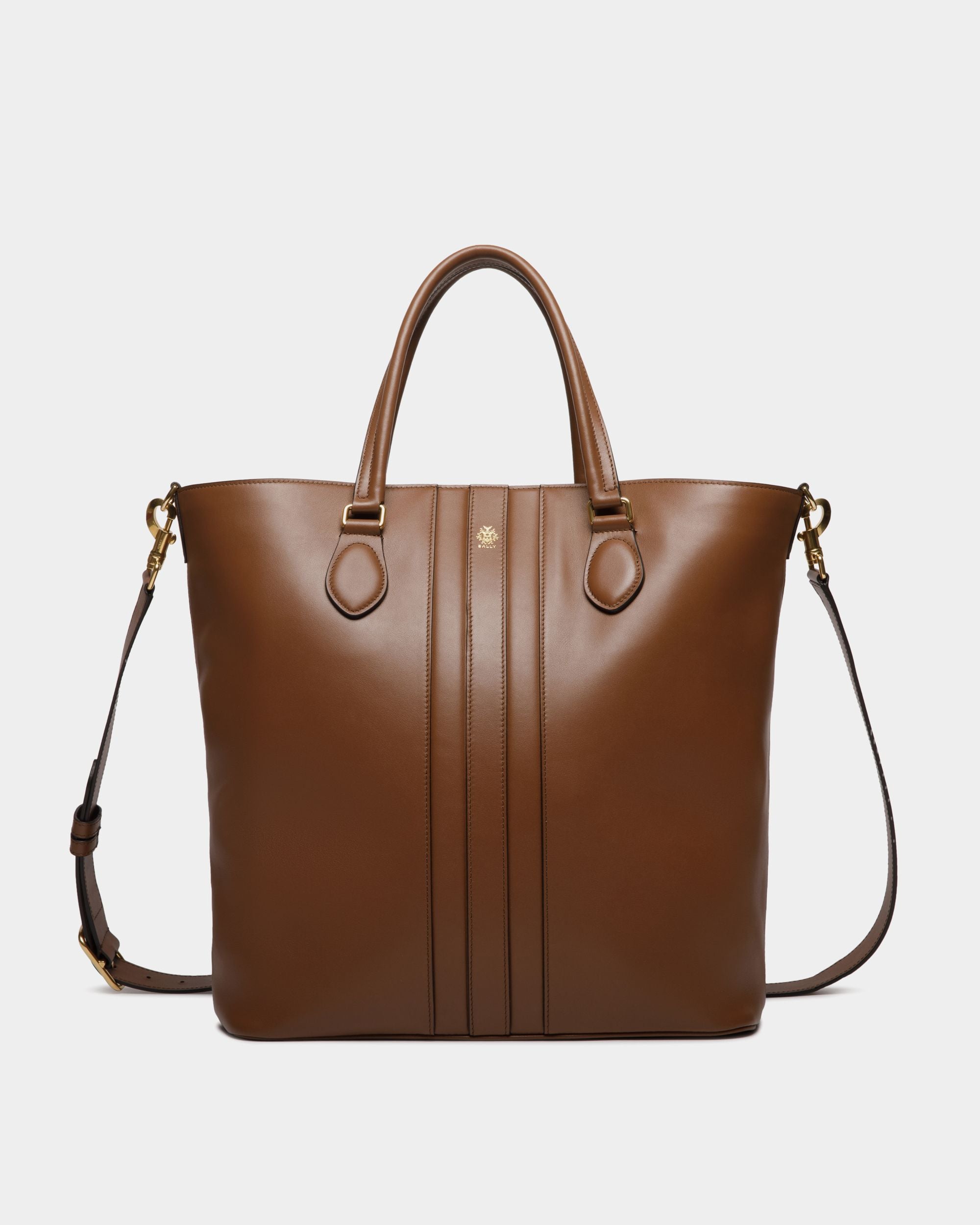 Beckett Tote in Brown Leather - Men's - Bally - 01
