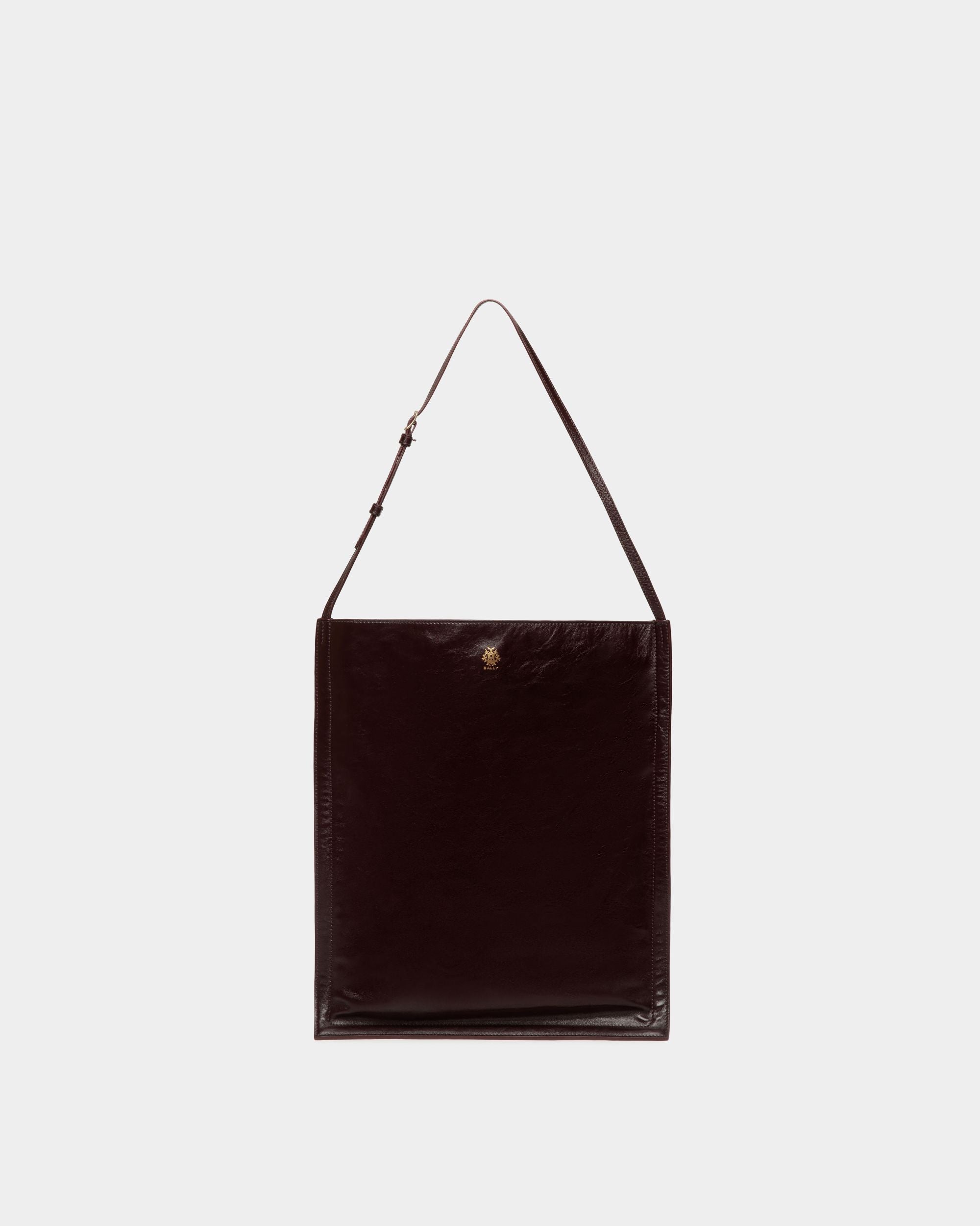 Beckett Tote in Deep Burgundy Leather - Men's - Bally - 01
