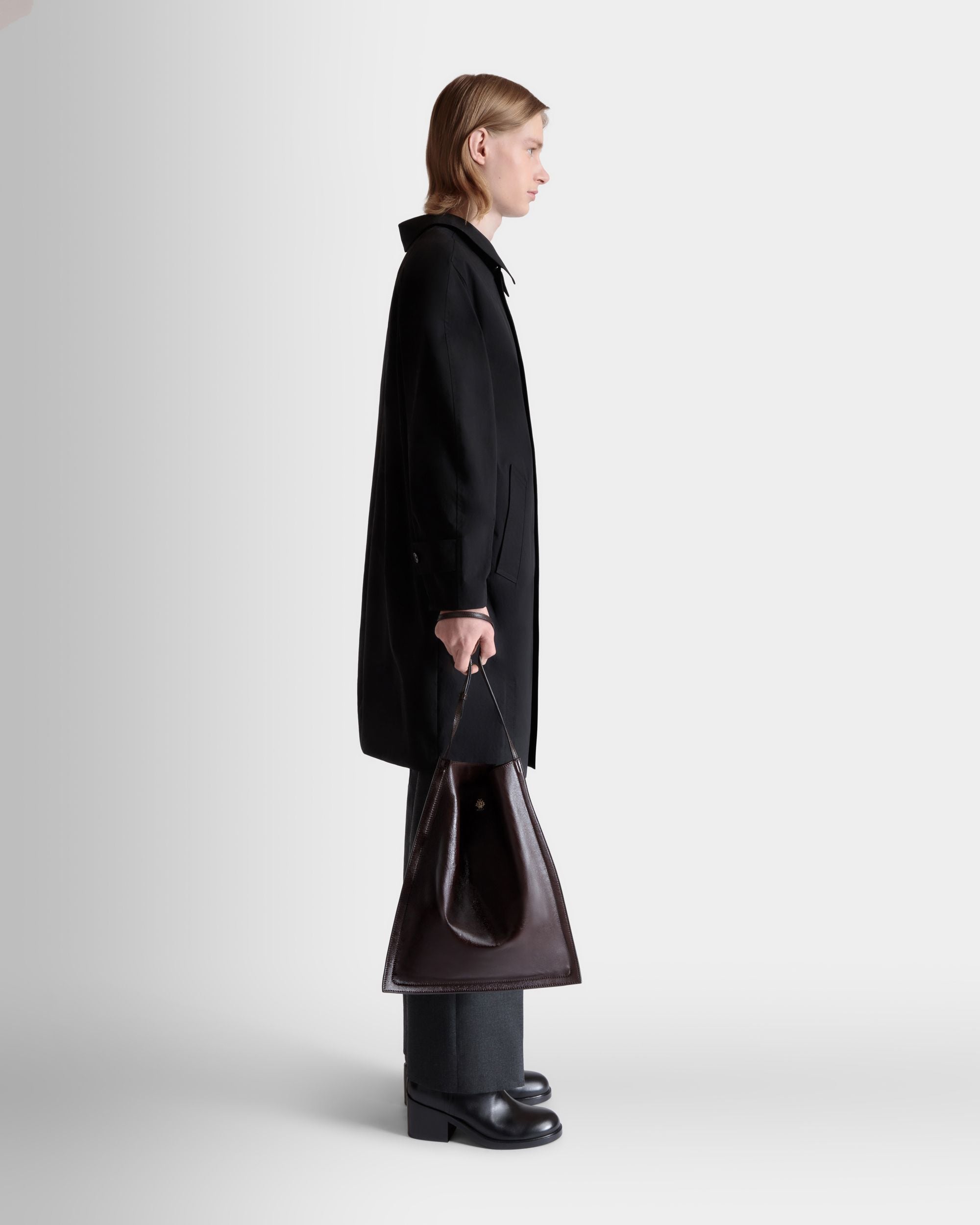 Beckett Tote in Deep Burgundy Leather - Men's - Bally - 02
