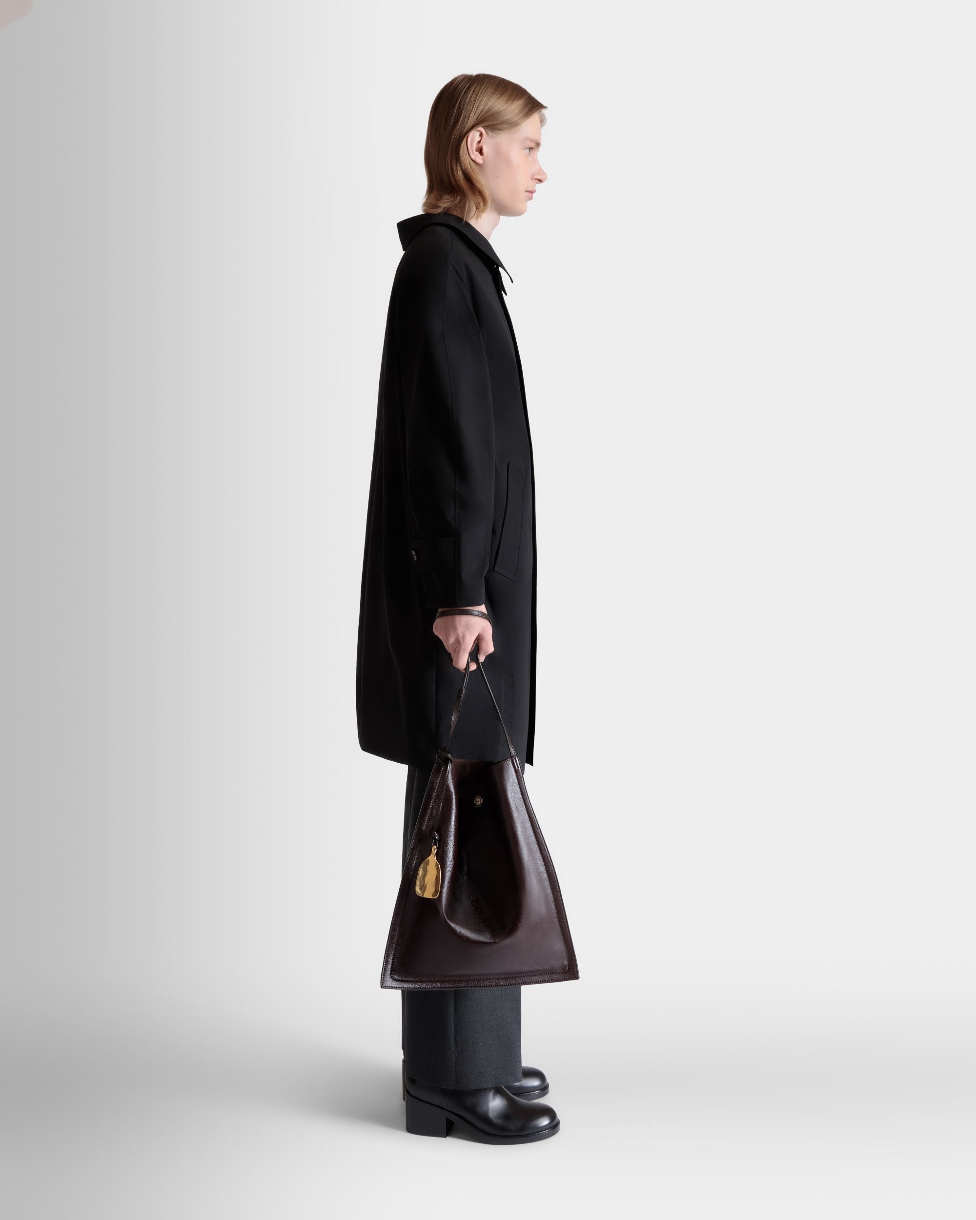 Beckett Tote in Deep Burgundy Leather - Men's - Bally - 02
