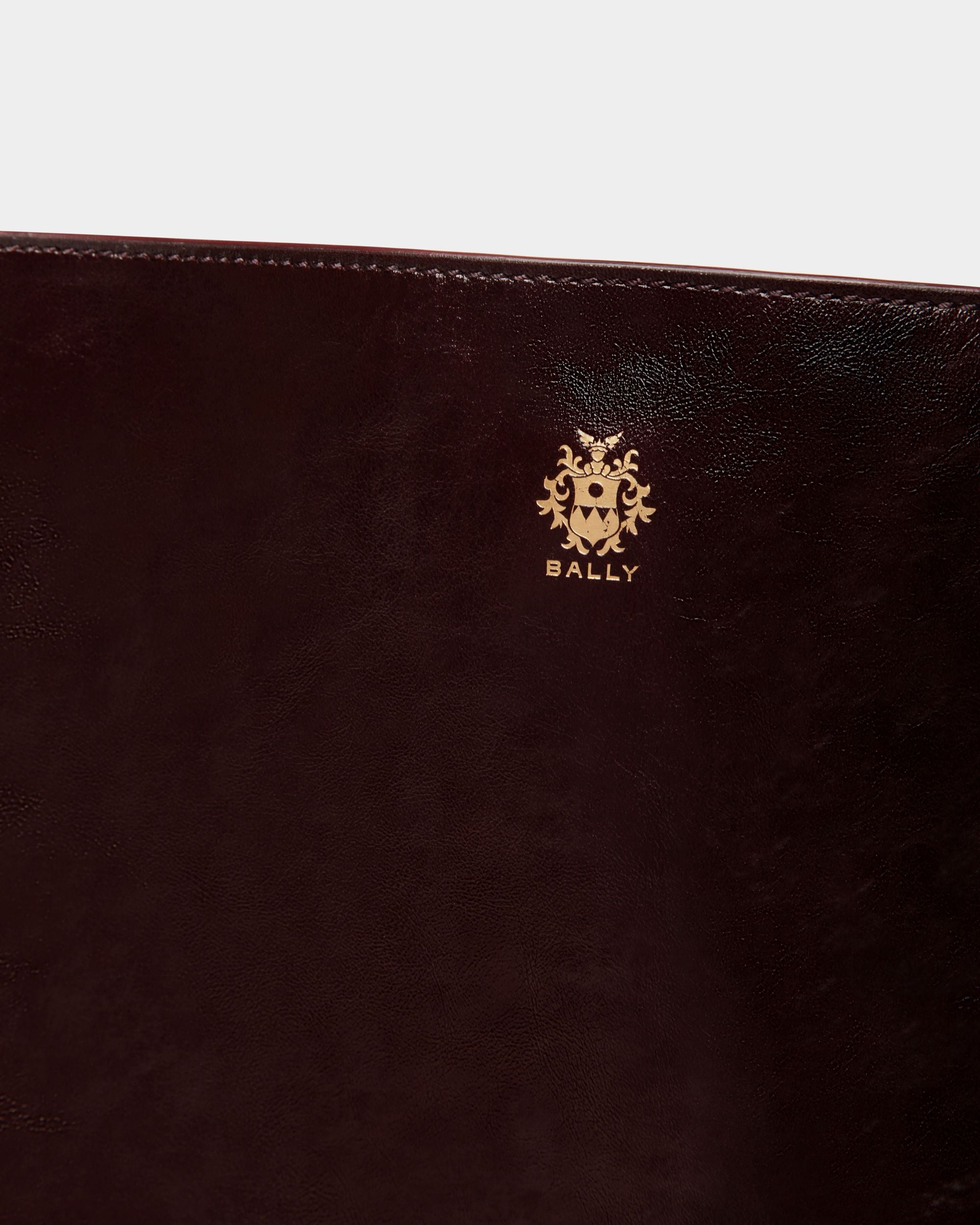 Beckett Tote in Deep Burgundy Leather - Men's - Bally - 06
