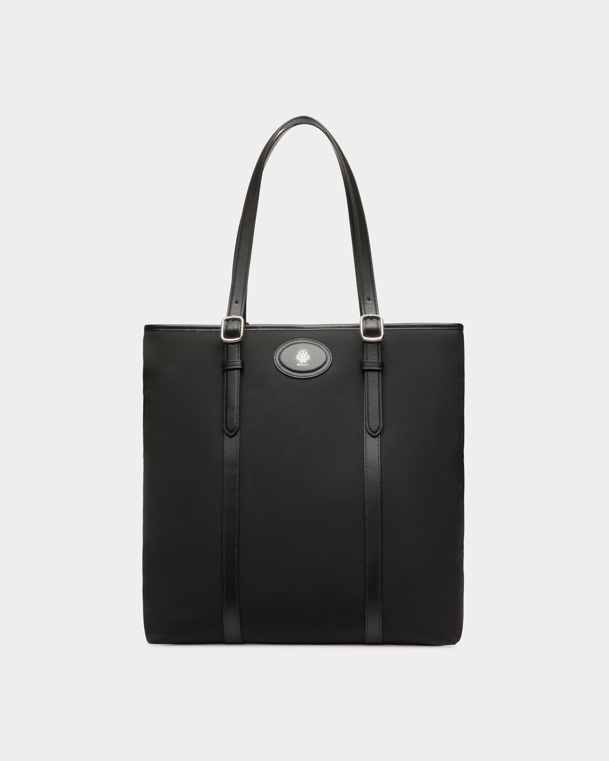 B-Light Tote in Black Nylon and Leather - Men's - Bally - 01