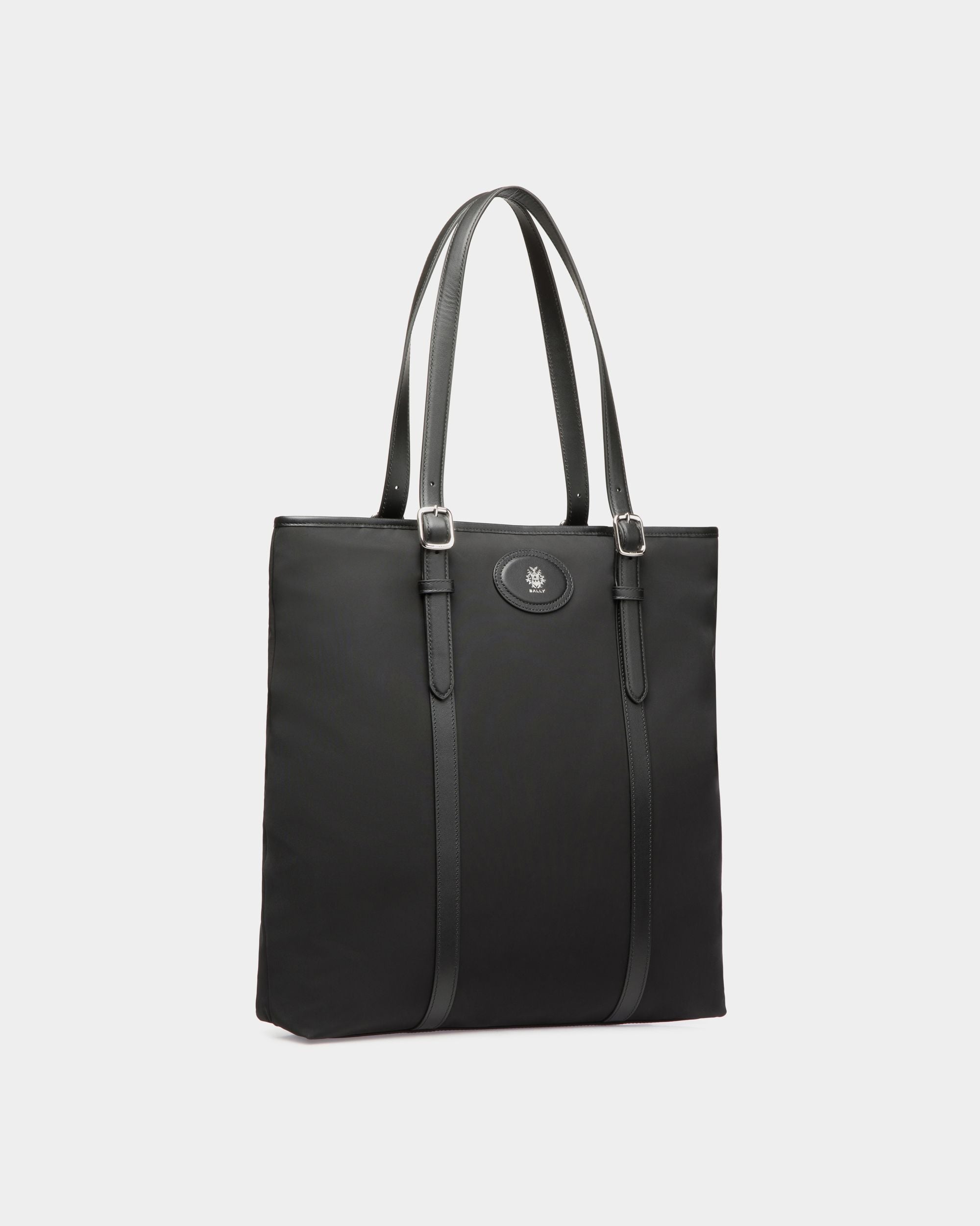 B-Light Tote in Black Nylon and Leather - Men's - Bally - 03