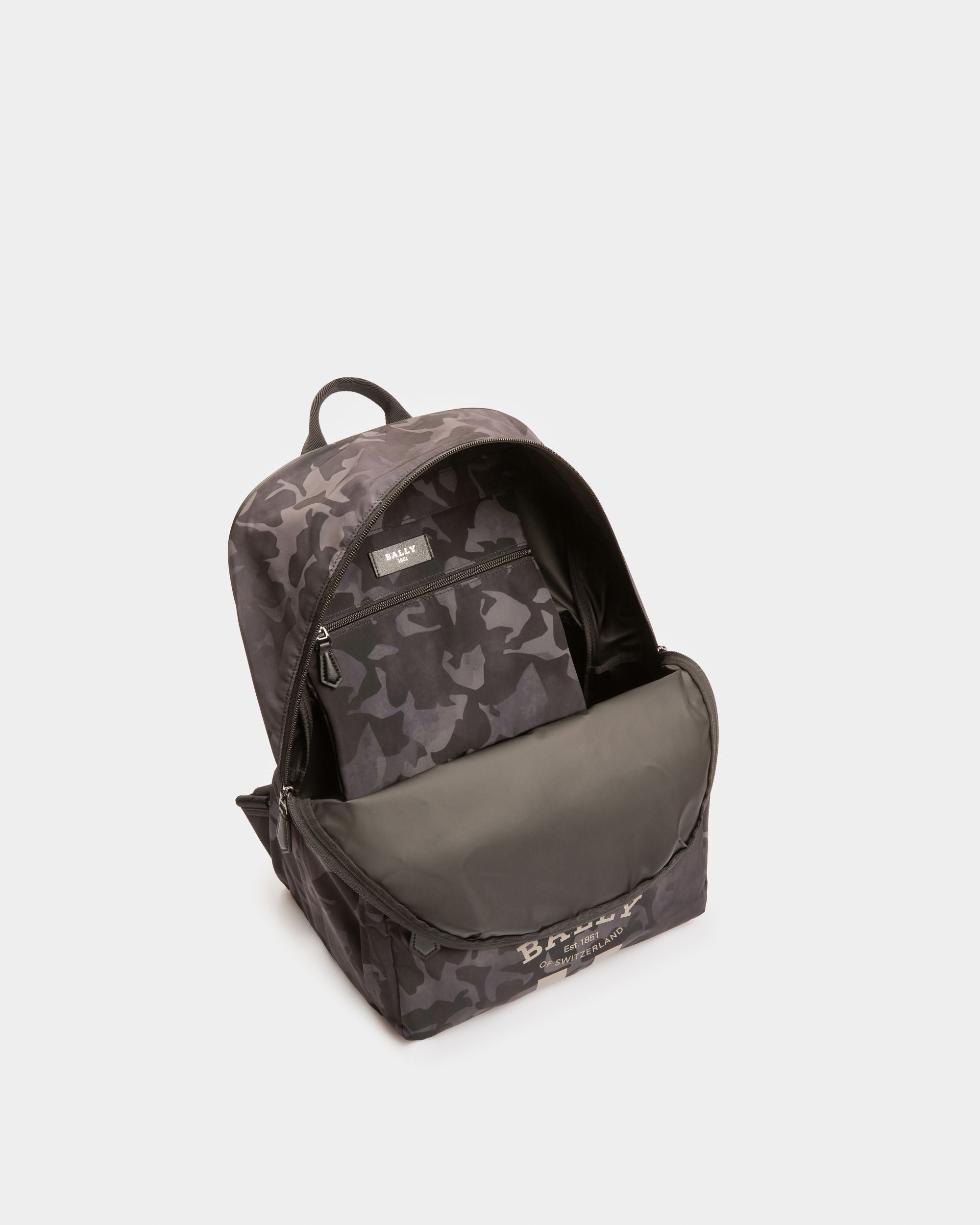 Fixie Nylon Backpack In Black - Men's - Bally - 04