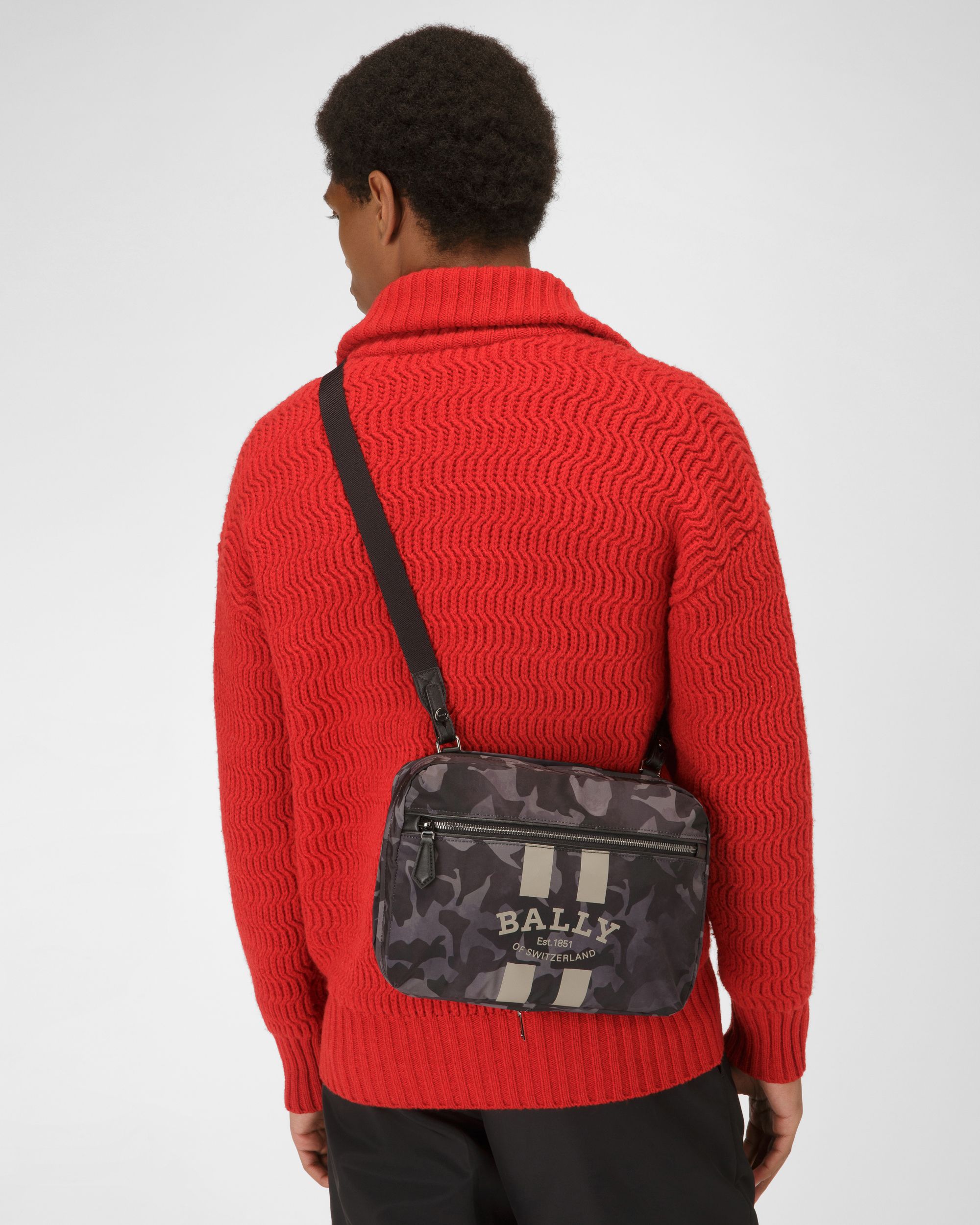 Fixie Nylon Backpack In Black - Men's - Bally - 07