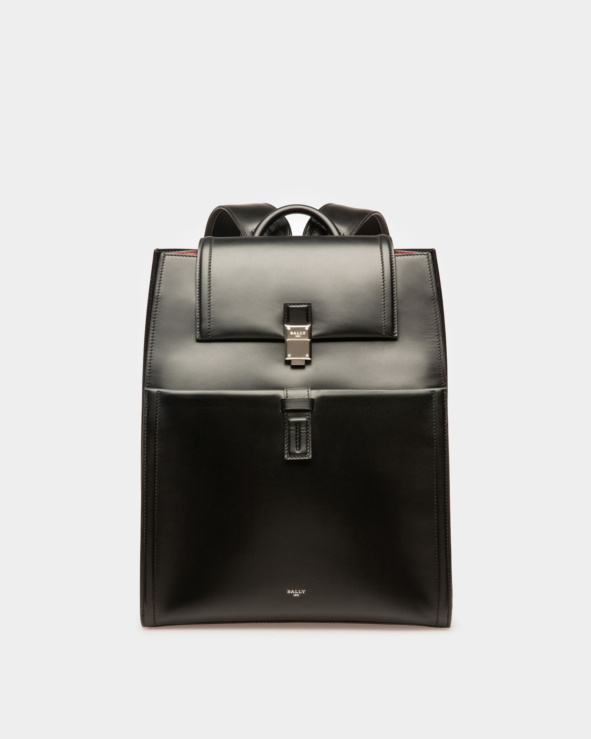 Shonny Leather Backpack In Black - Men's - Bally - 01