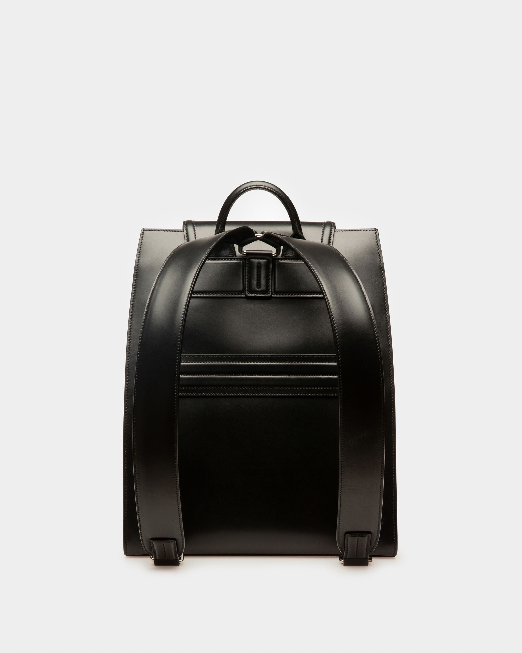 Shonny Leather Backpack In Black - Men's - Bally - 02