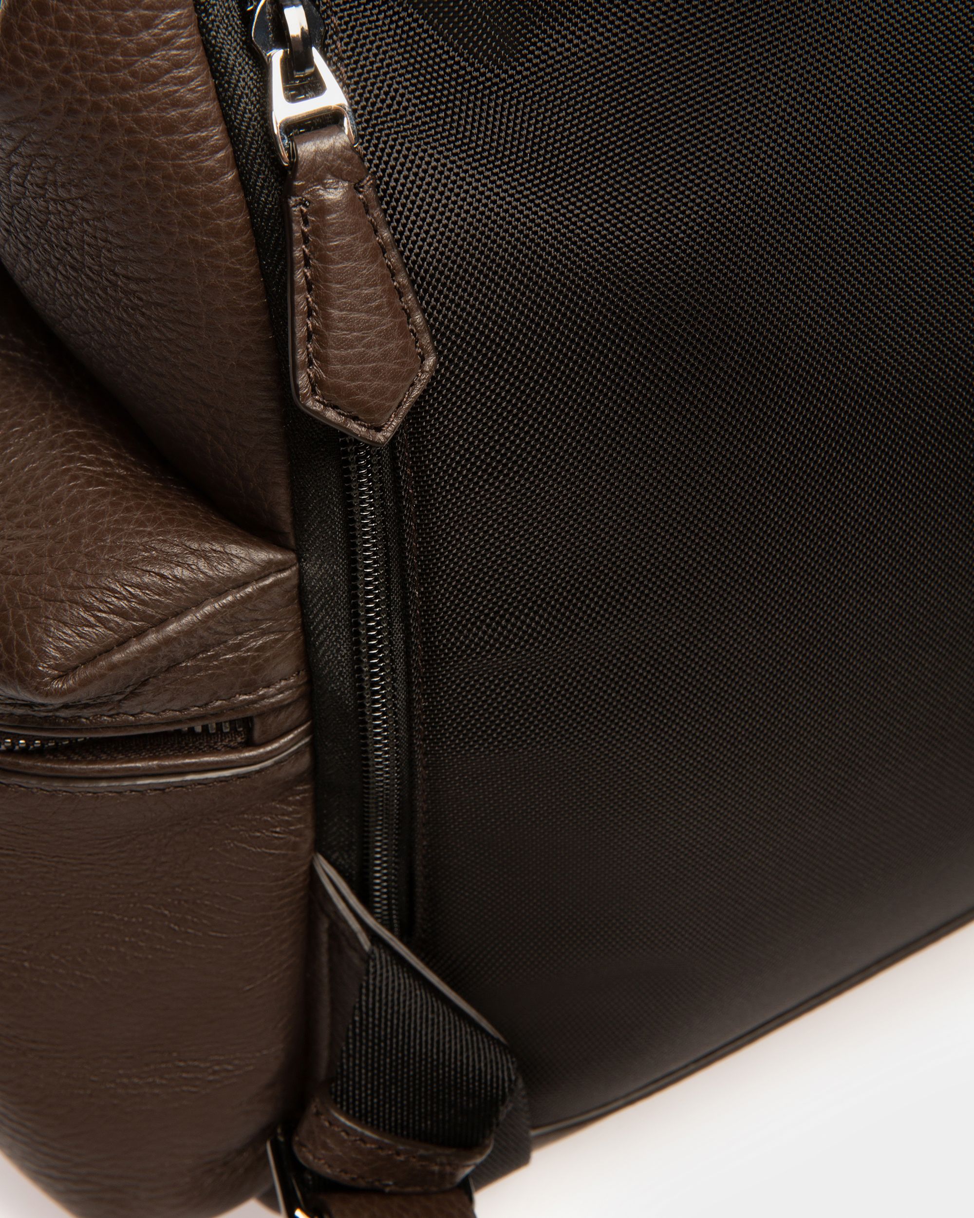 Cliford Leather Backpack In Ebony Brown - Men's - Bally - 07