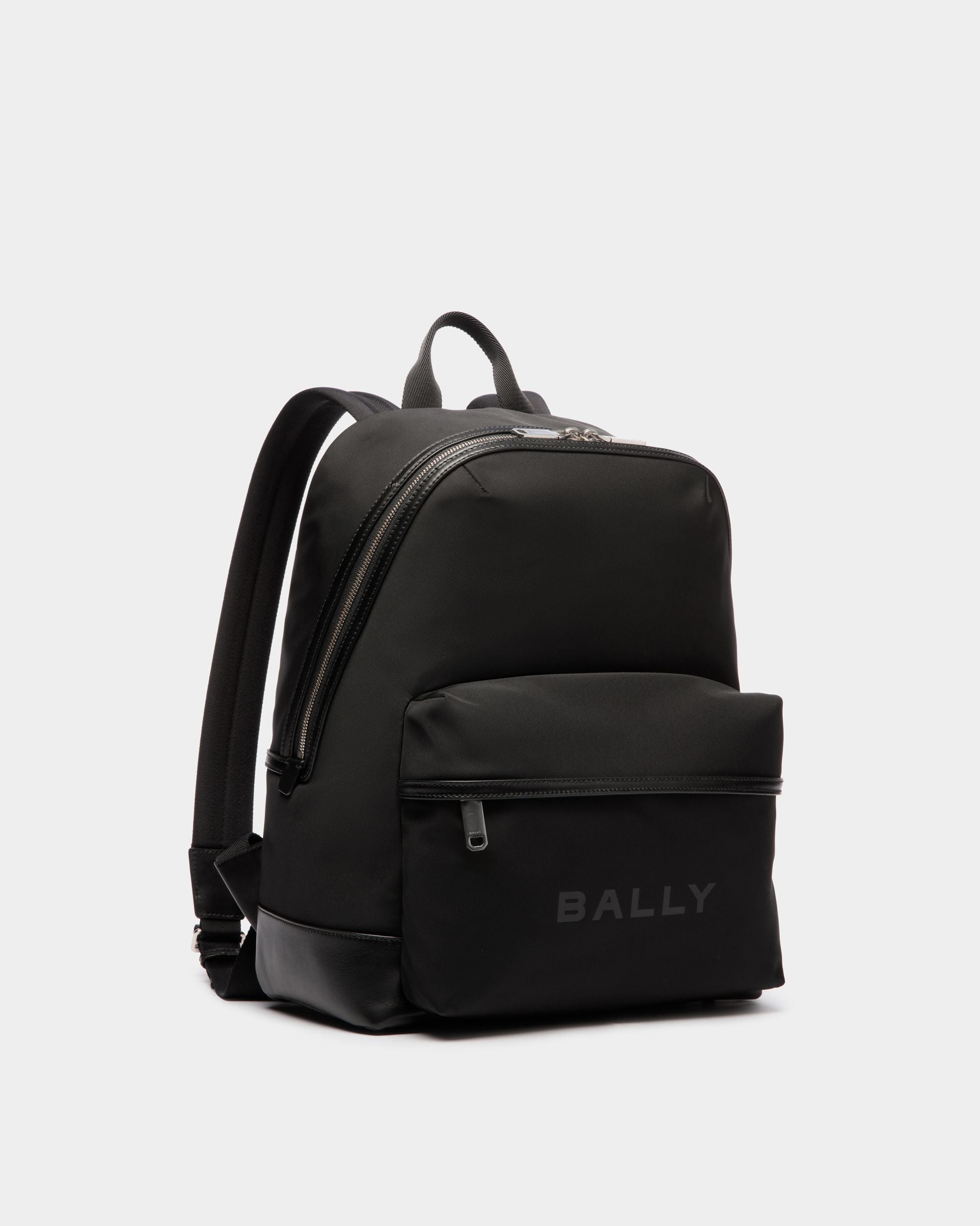Bar Backpack in Black Nylon And Leather - Men's - Bally - 03