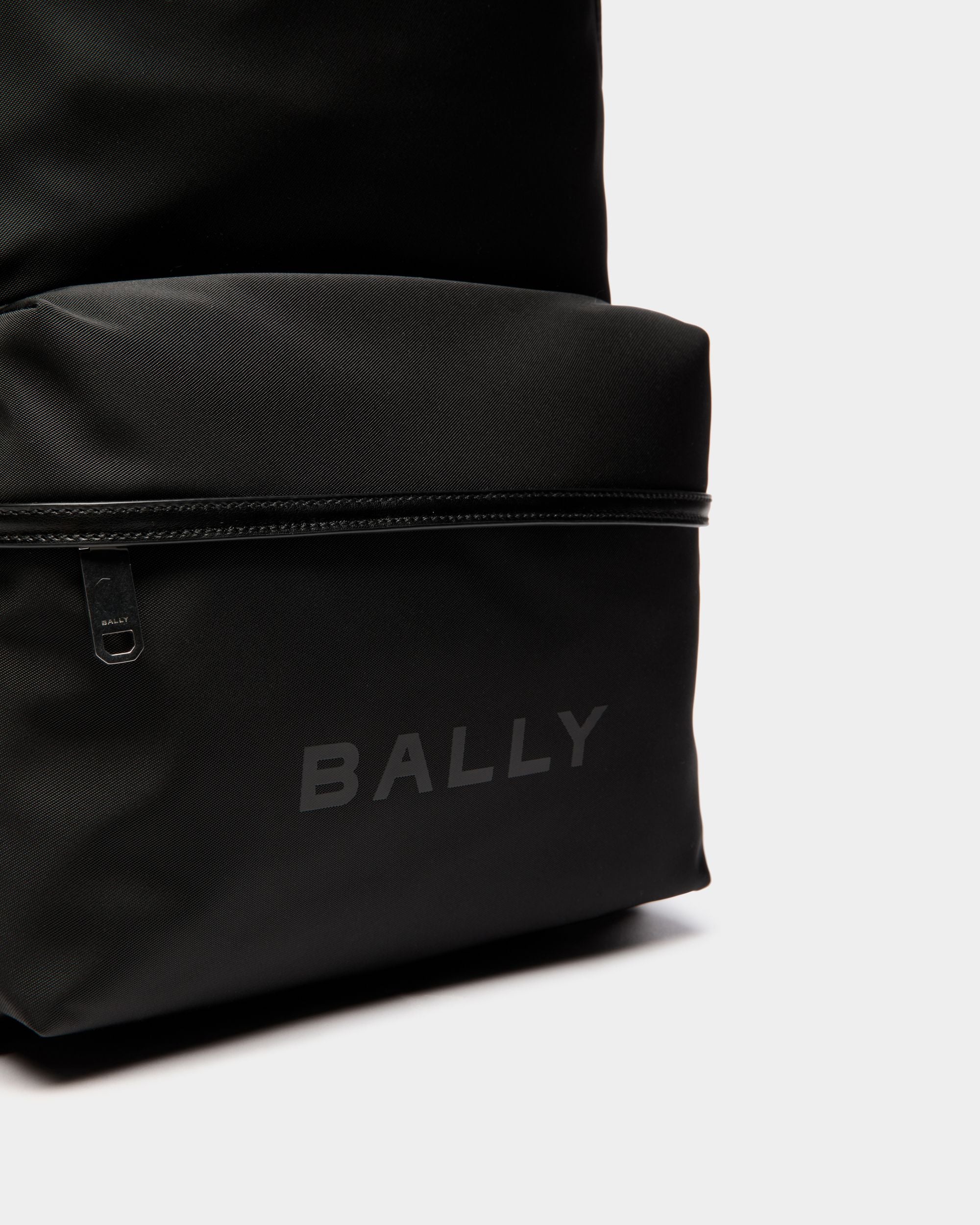 Bar Backpack in Black Nylon And Leather - Men's - Bally - 05